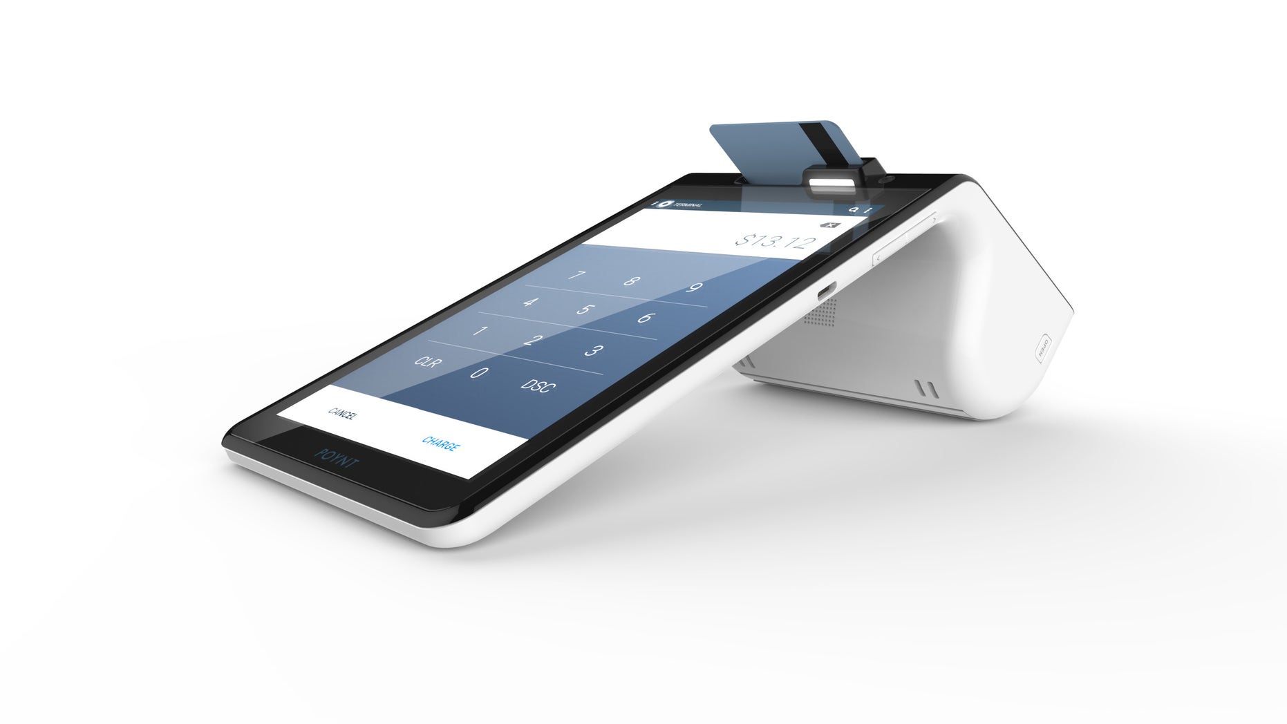 This product image provided by Poynt shows the new Poynt 'smart' payment terminal.