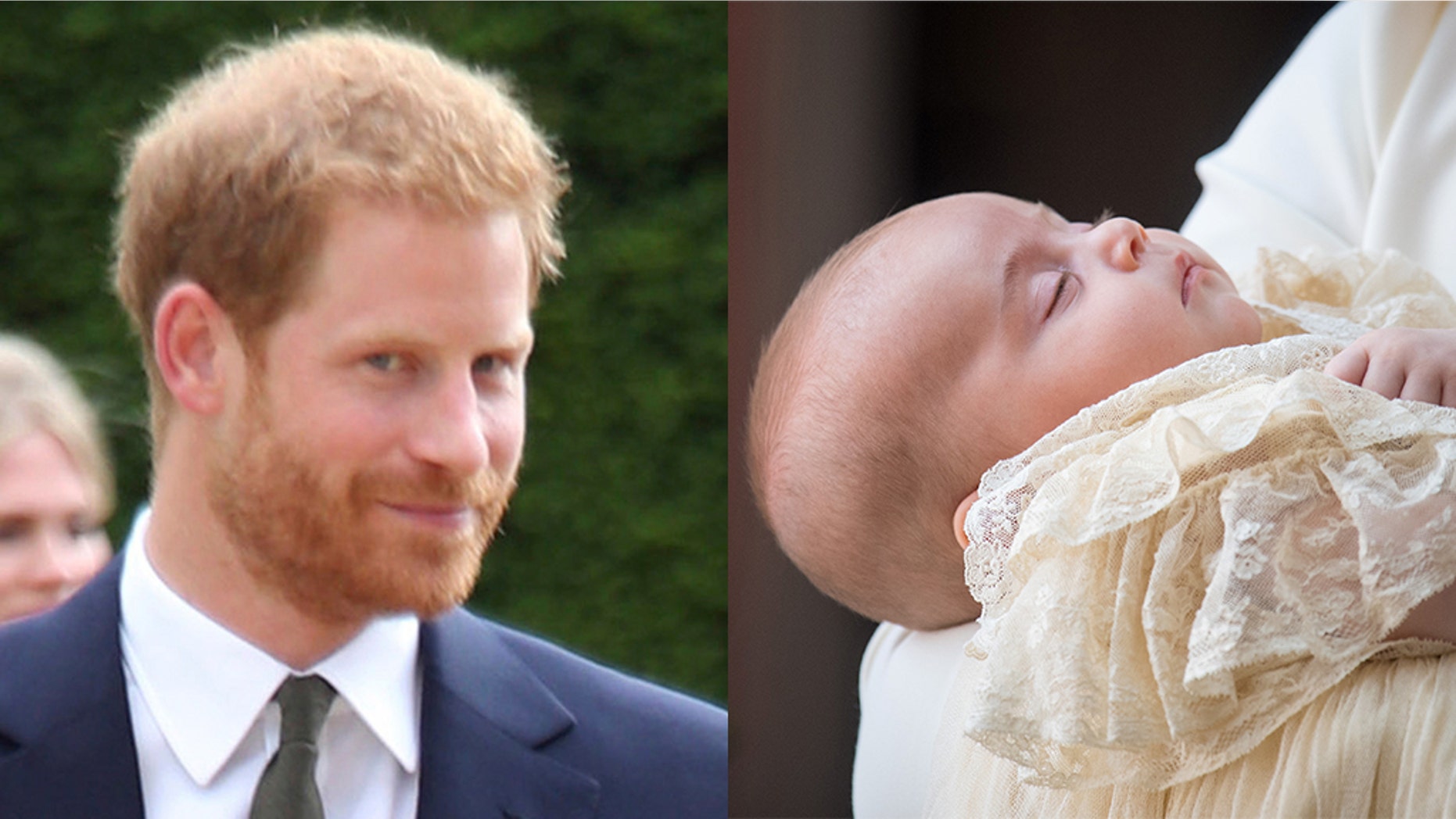 Prince Harry (left) reportedly paid thousands of pounds for a christening present for Prince Louis (right).