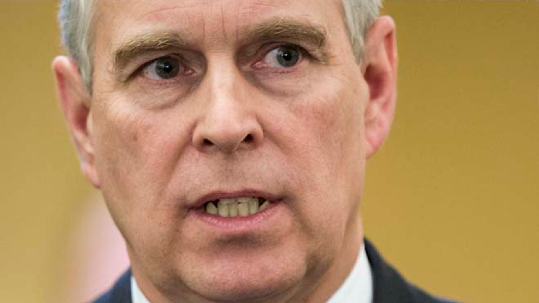 Jan. 22, 2015: Britain's Prince Andrew attends the 45th Annual Meeting of the World Economic Forum, WEF, in Davos, Switzerland, Thursday, Jan. 22, 2015. (AP Photo/Keystone, Jean-Christophe Bott)
