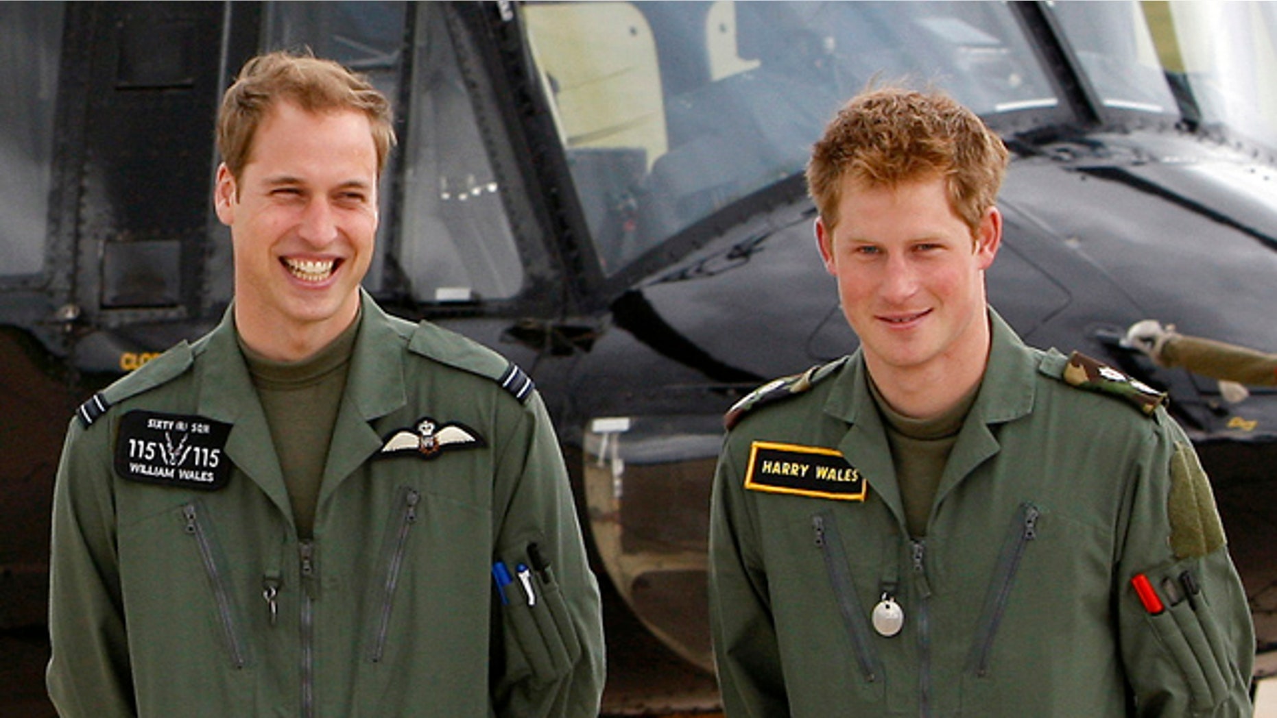 FILE 2009: Prince William, left, and Prince Harry during a photo call at RAF Shawbury, Shropshire, England.