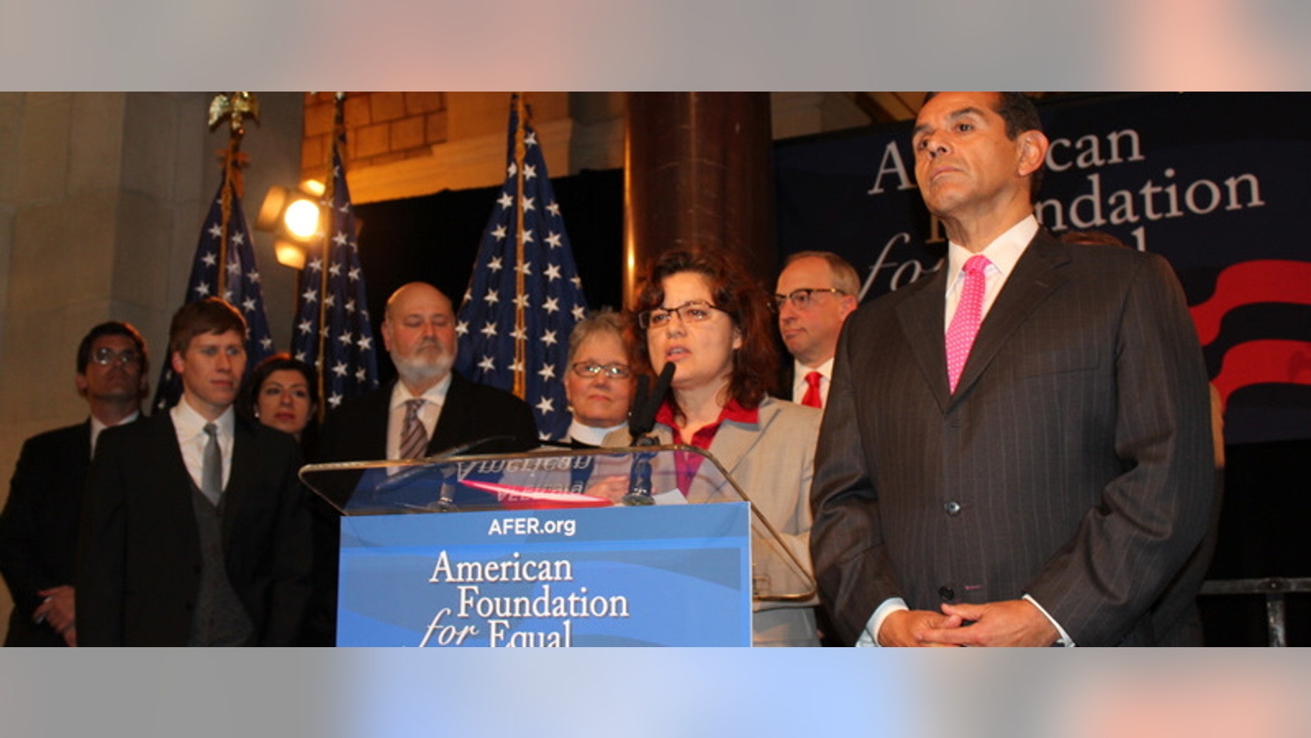 Ari Gutierrez, Chairperson of the Latino Equality Alliance, pictured with, the Mayor of Los Angeles, Antonio Villaraigosa.