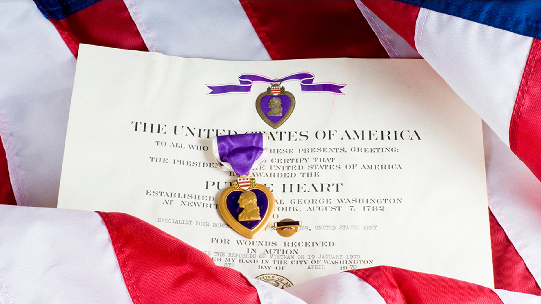 President Trump on Tuesday commemorated Purple Heart Day, in which military members who have been injured or killed while serving the U.S. are recognized.