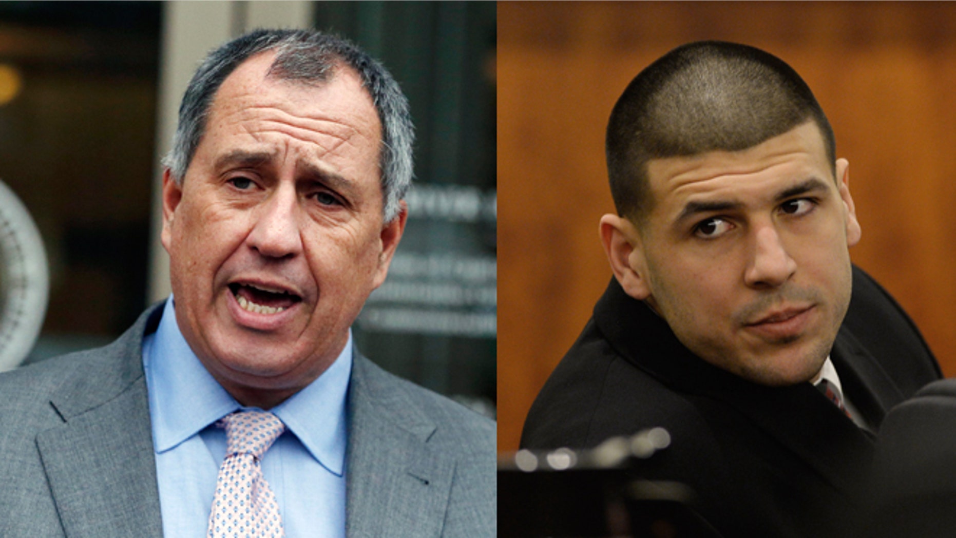 Left: Bristol County acting attorny general, Thomas Quinn. Right: Aaron Hernandez. (Photos: Associated Press)