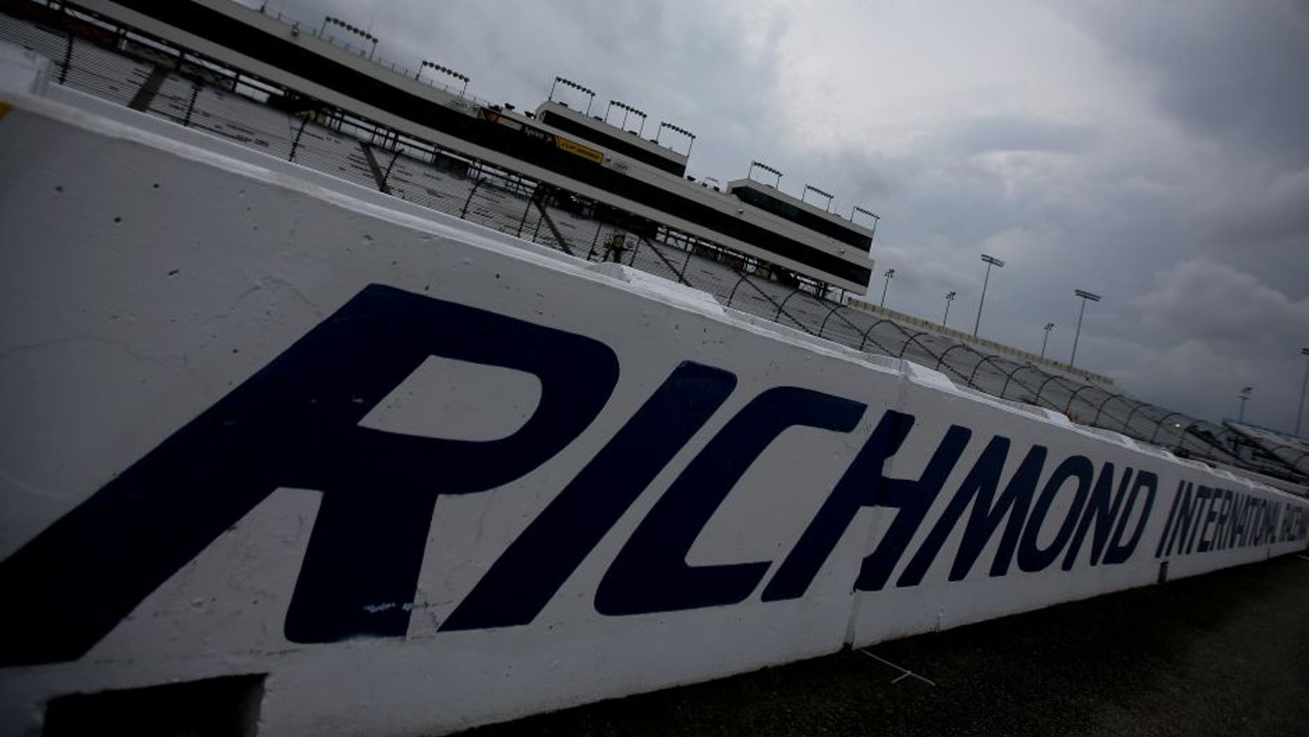 RICHMOND, VA - SEPTEMBER 12: A general view of the speedway as rain falls prior to the NASCAR Sprint Cup Series Federated Auto Parts 400 at Richmond International Raceway on September 12, 2015 in Richmond, Virginia. (Photo by Chris Graythen/Getty Images)