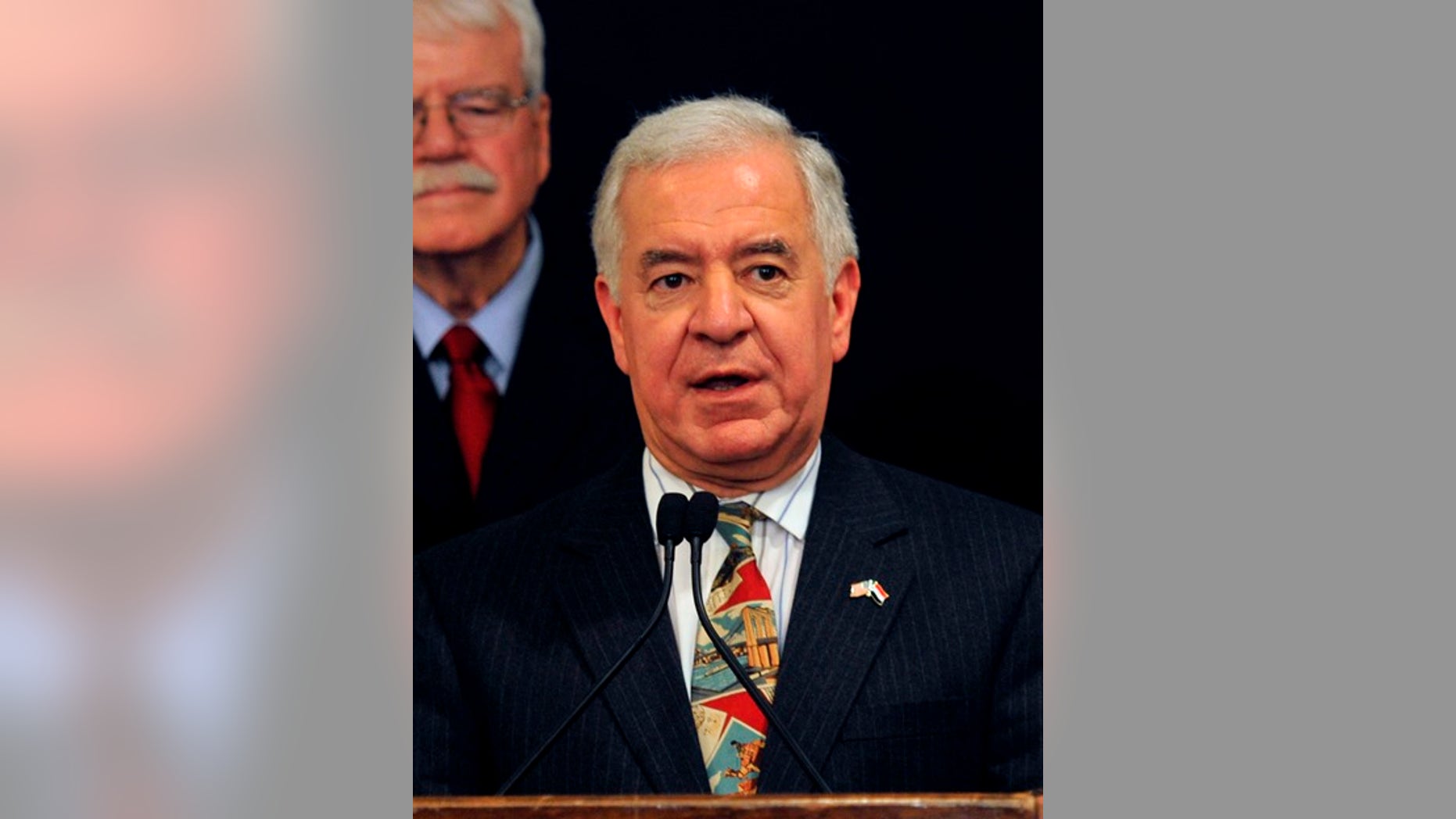 Rep. Nick J. Rahall speaks during a visit by him and his colleagues discussing bilateral relationships between Egypt and the U.S., in Cairo March 15, 2012. (REUTERS/Esam Al-Fetori)