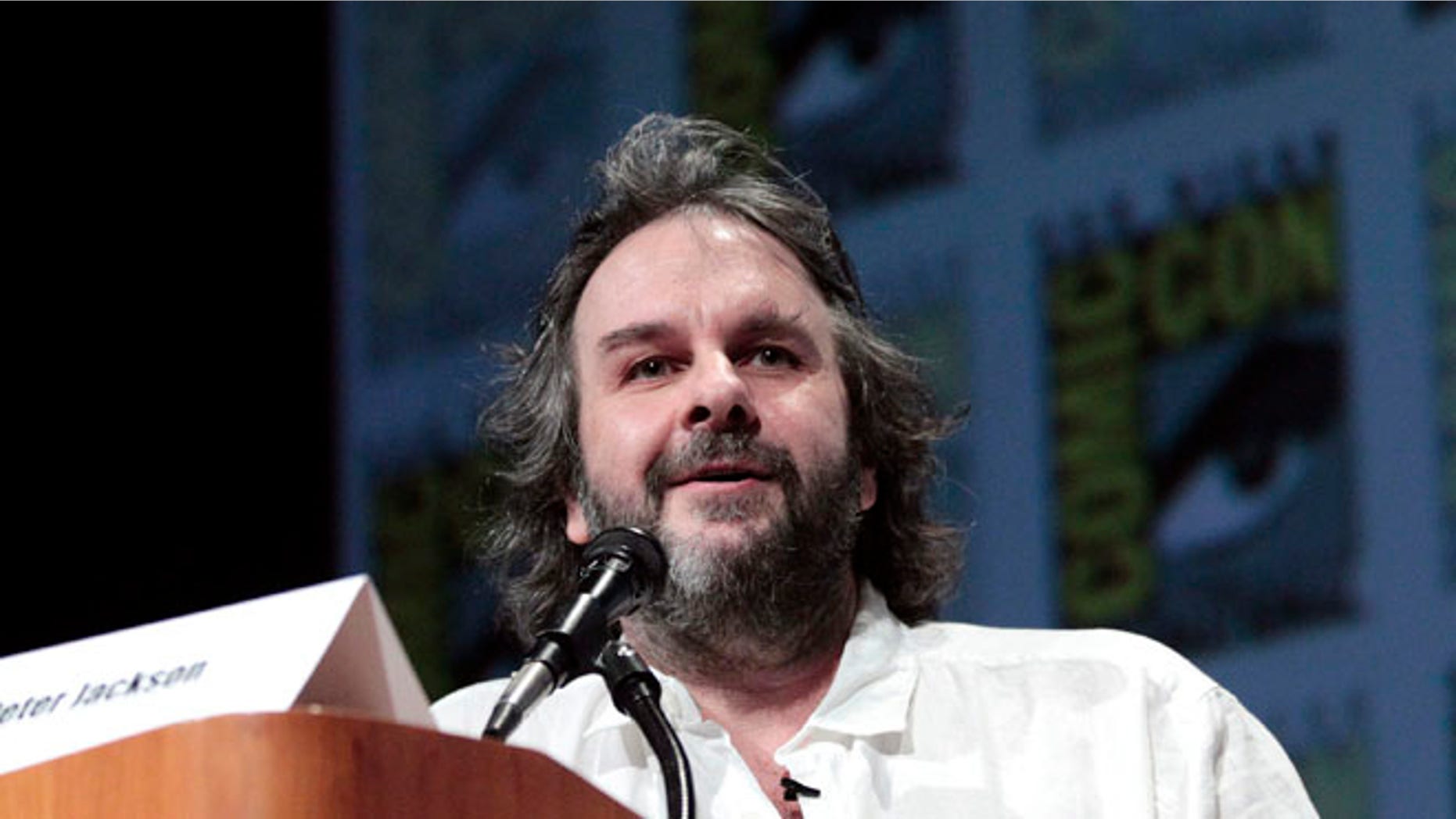 July 14, 2012: Director Peter Jackson speaks during a panel for "The Hobbit: An Unexpected Journey" during the Comic Con International convention in San Diego, California.