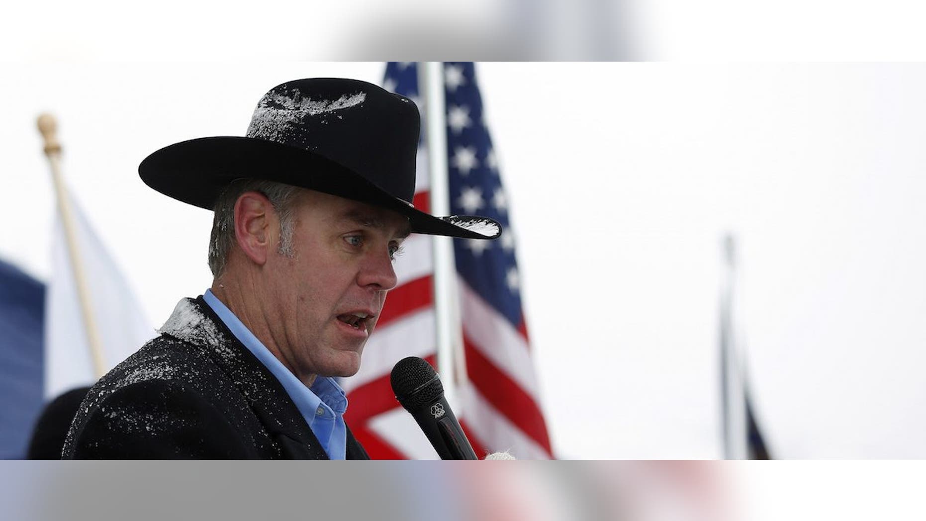 Montana state Senator Ryan Zinke addresses a pro-gun activist rally as part of the National Day of Resistance, at the state Capitol in Salt Lake City, Utah, February 23, 2013. REUTERS/Jim Urquhart