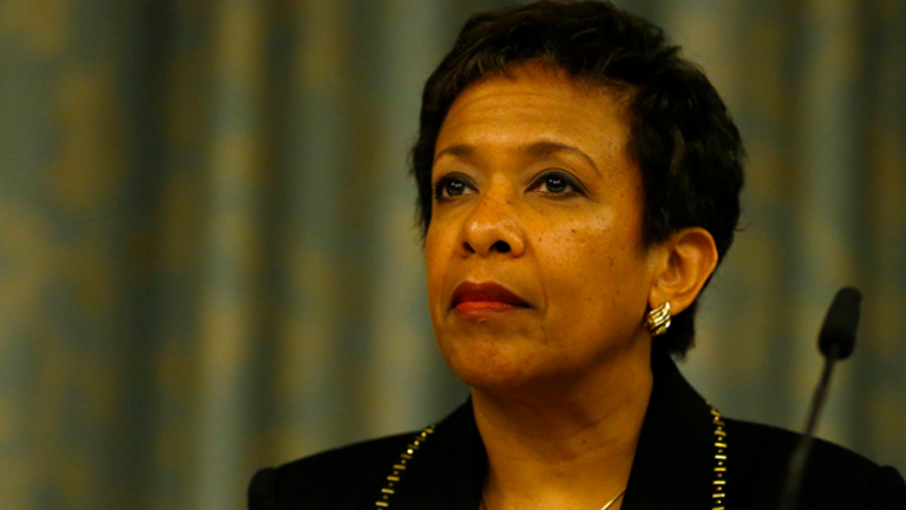 Sept. 14, 2015: U.S. Attorney General Loretta Lynch attends a news conference on Swiss criminal proceedings.