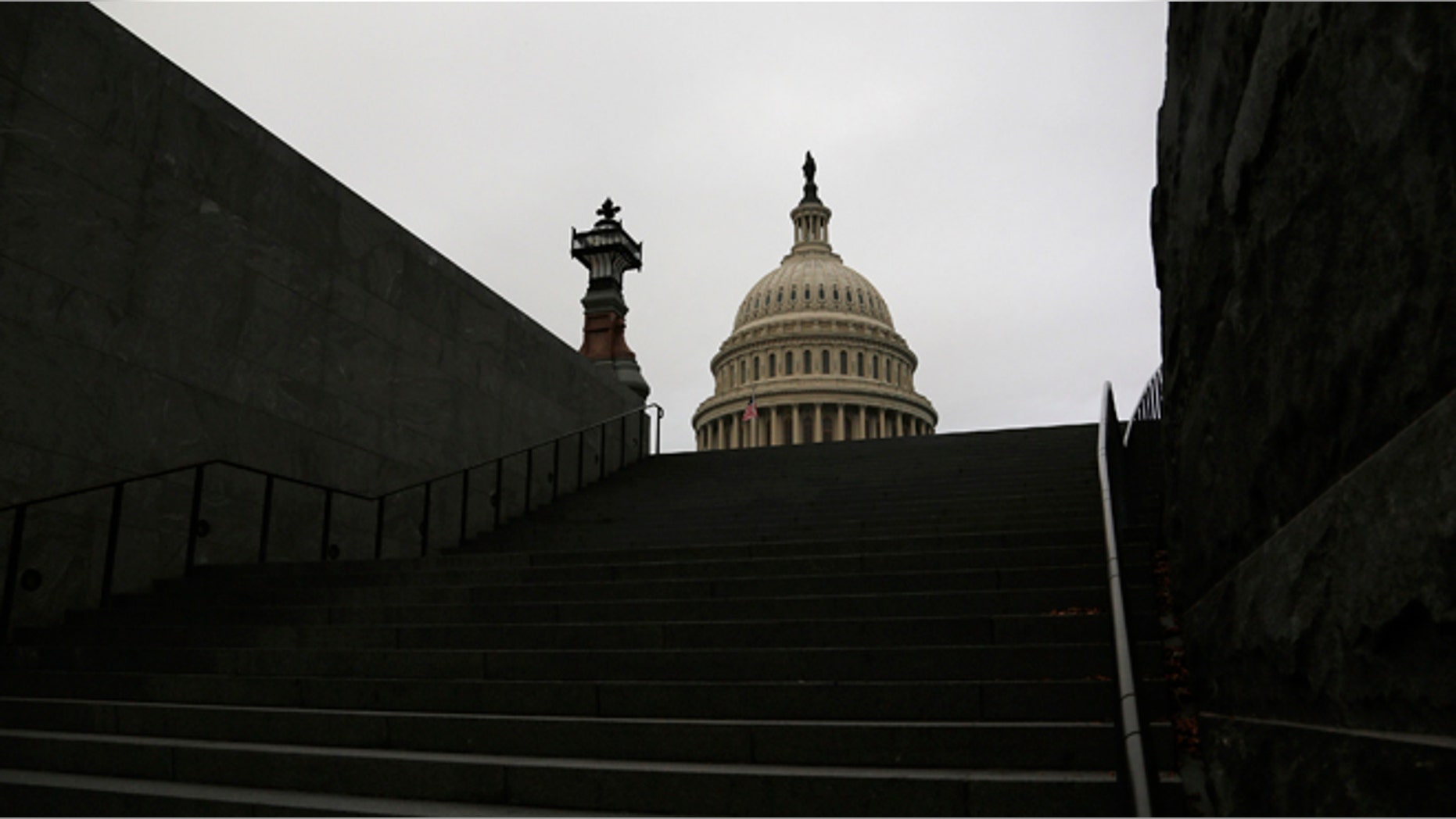 Overcast skies cover the U.S. Capitol in Washington.
