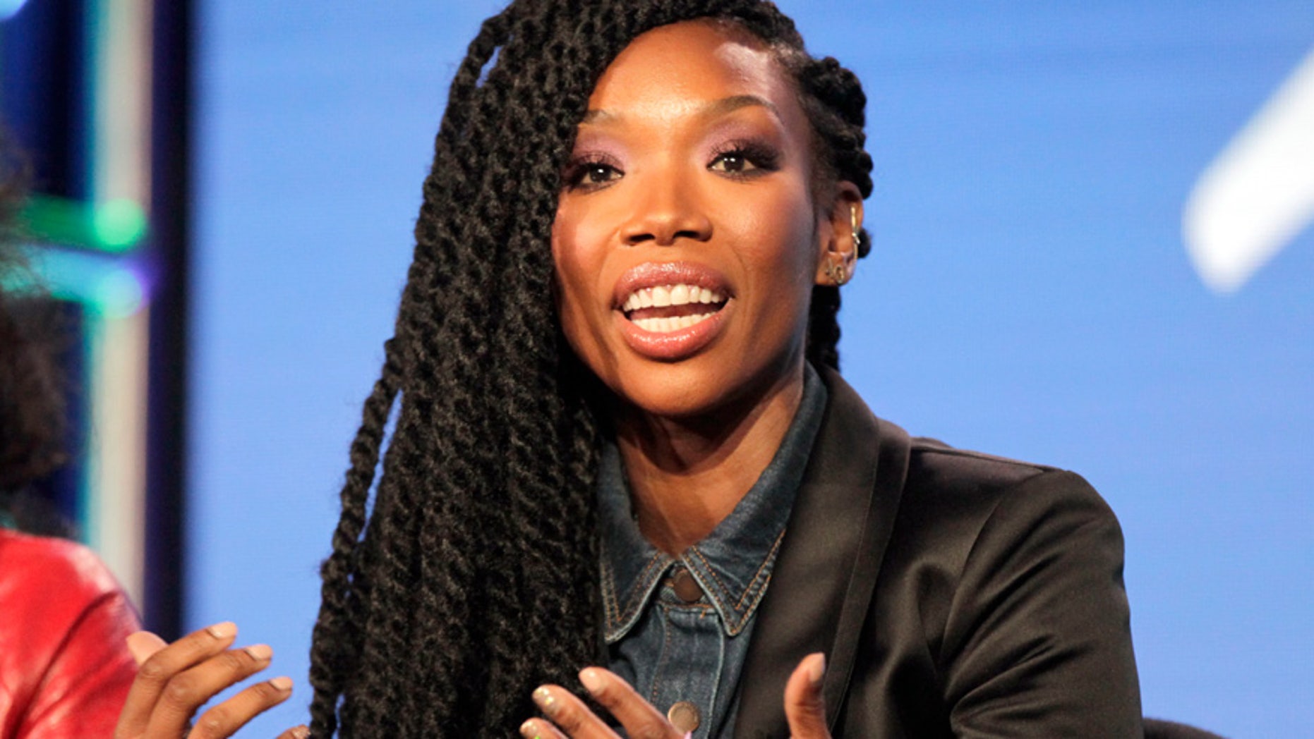 Cast member Brandy Norwood participates in the Viacom BET 'Zoe Ever After' panel during the Television Critics Association (TCA) Winter press tour in Pasadena, California January 6, 2016.