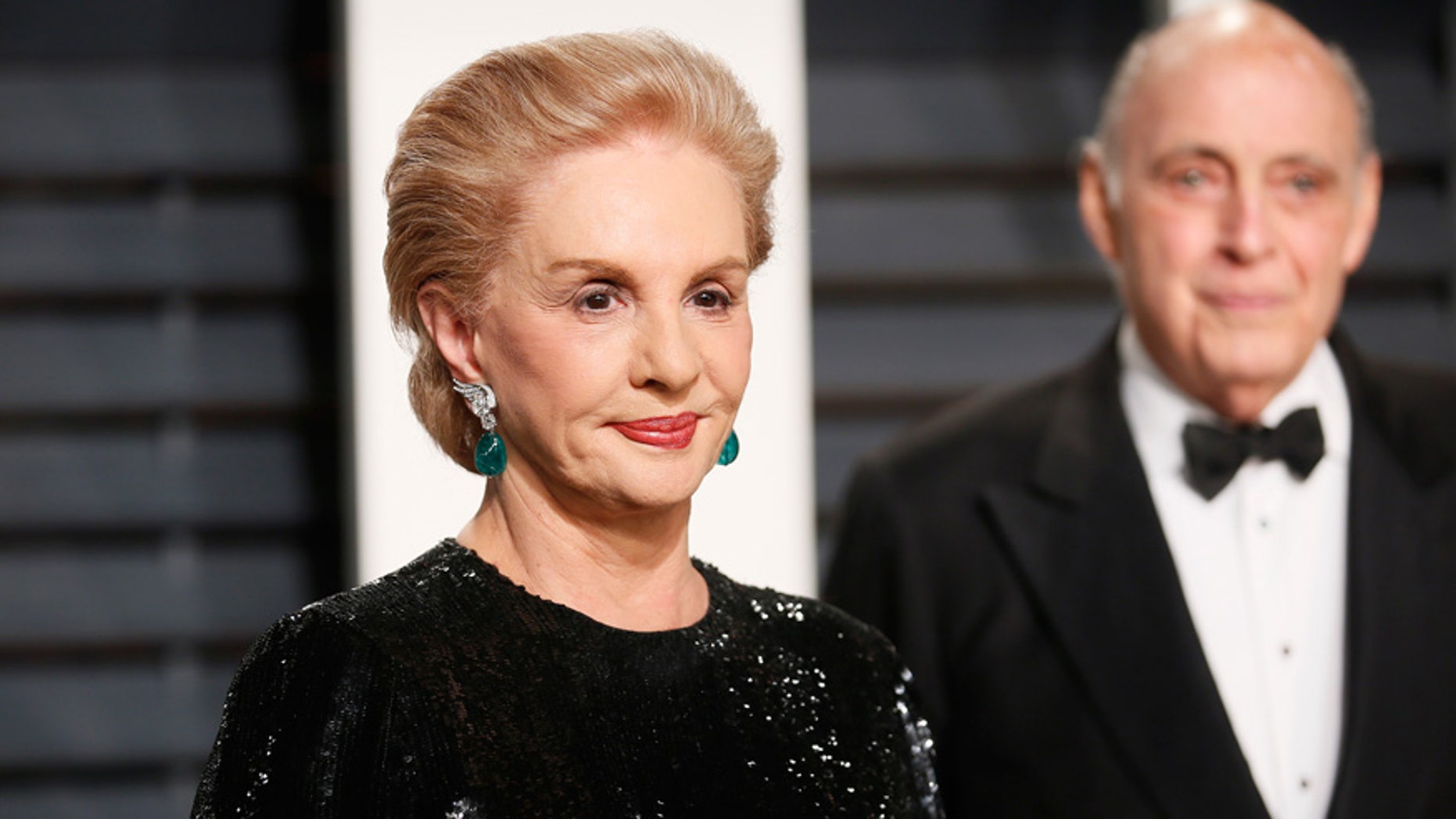 Designer Carolina Herrera at the Oscars Vanity Fair Party in Beverly Hills, California February 2, 2017.