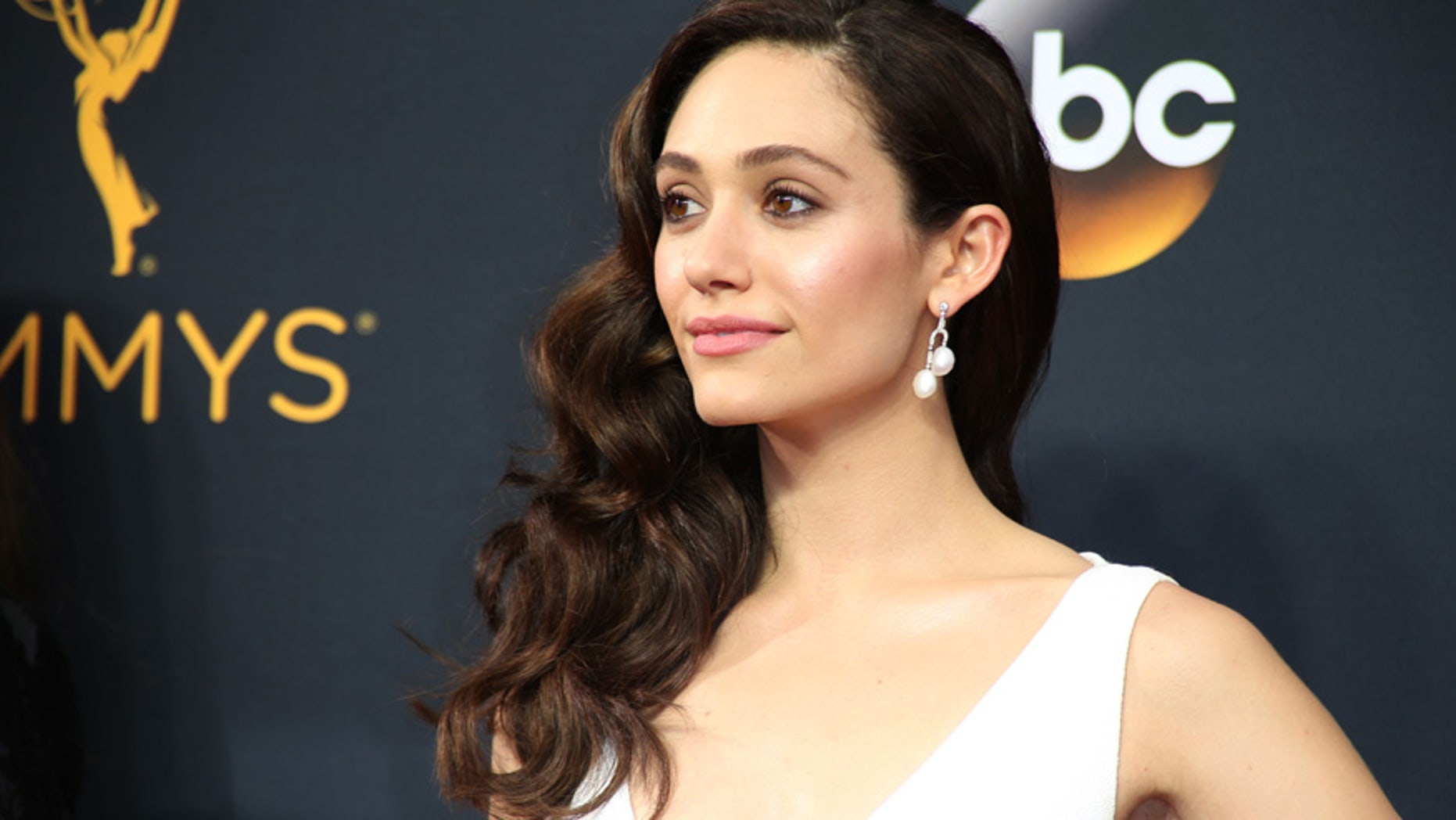 Actress Emmy Rossum from the Showtime series "Shameless" arrives at the 68th Primetime Emmy Awards in Los Angeles, California U.S., September 18, 2016.
