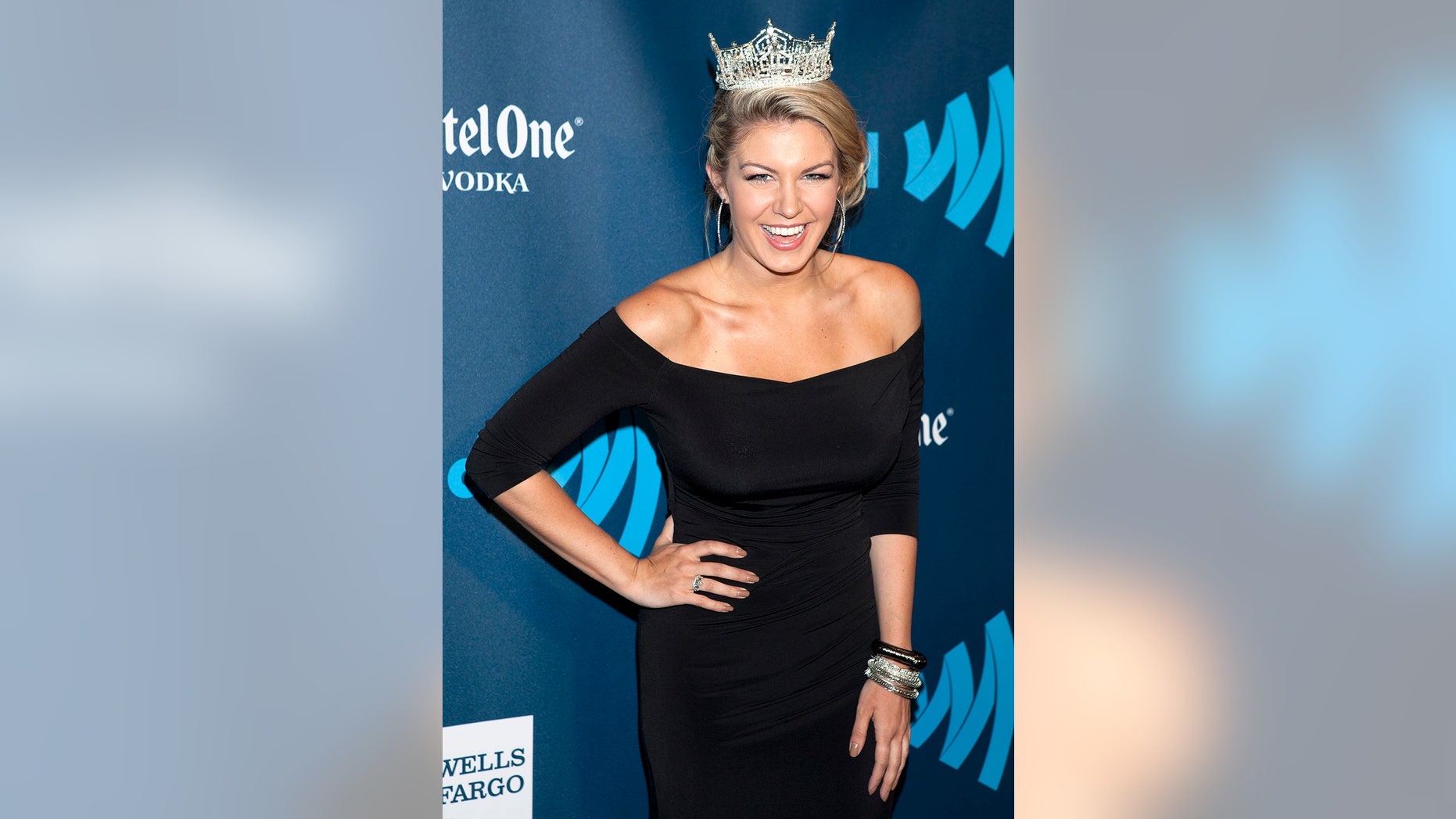 Miss America 2013 Mallory Hagan arrives for the 24th Annual GLAAD Media Awards in New York, March 16, 2013. REUTERS/Carlo Allegri (UNITED STATES - Tags: ENTERTAINMENT) - GM1E93H13RH01
