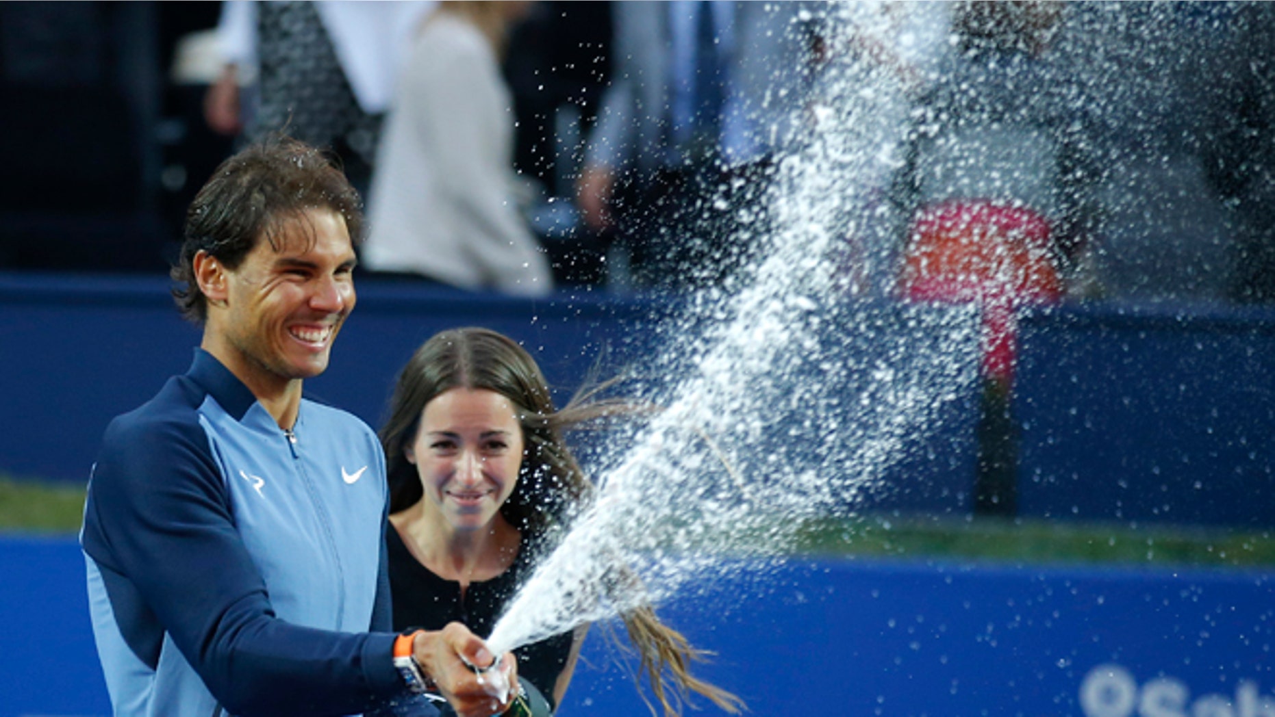 Rafael Nadal after winning the Barcelona Open tennis tournament Sunday, April 24, 2016.