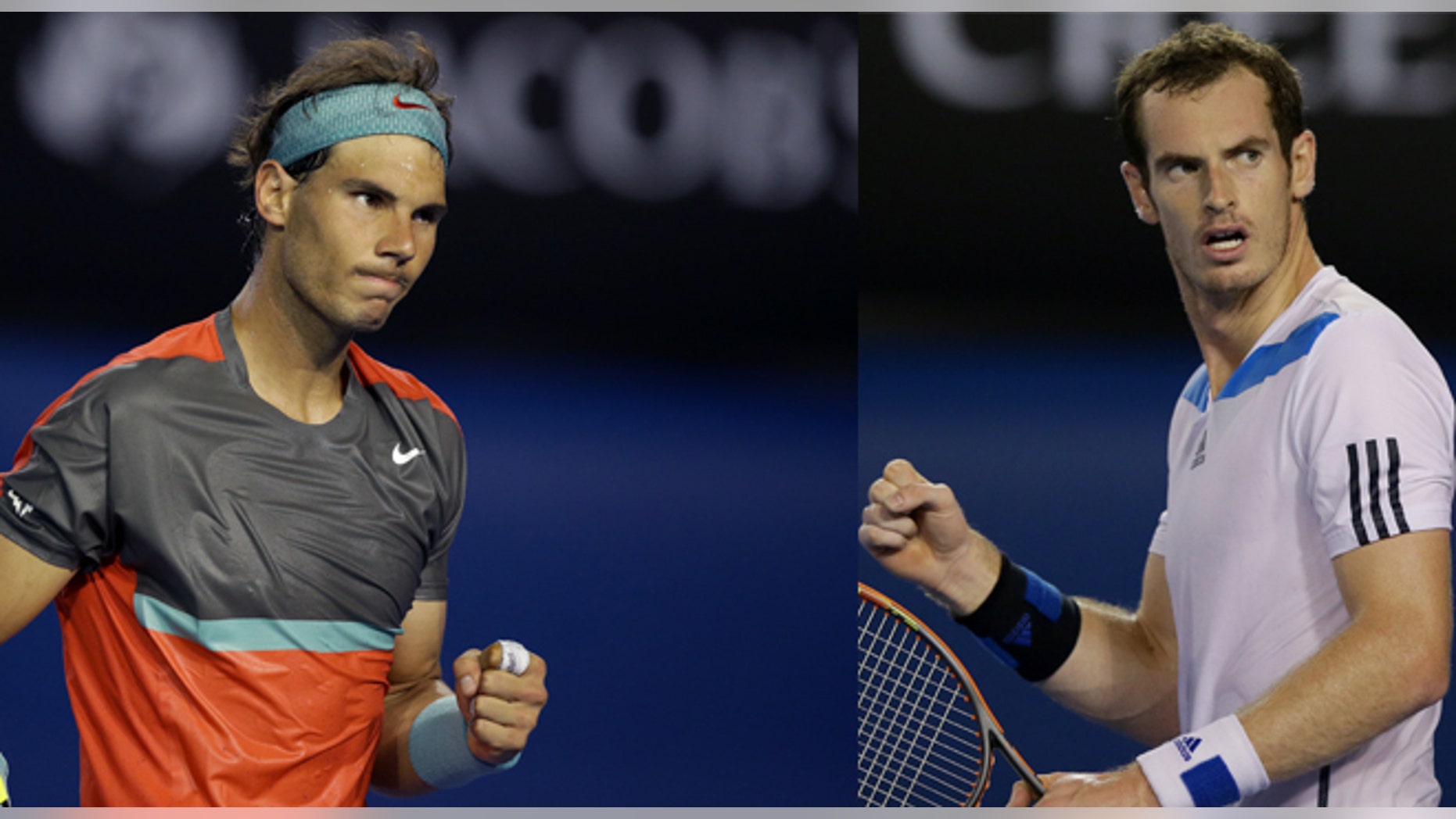 Rafael Nadal (left) and Andy Murray.