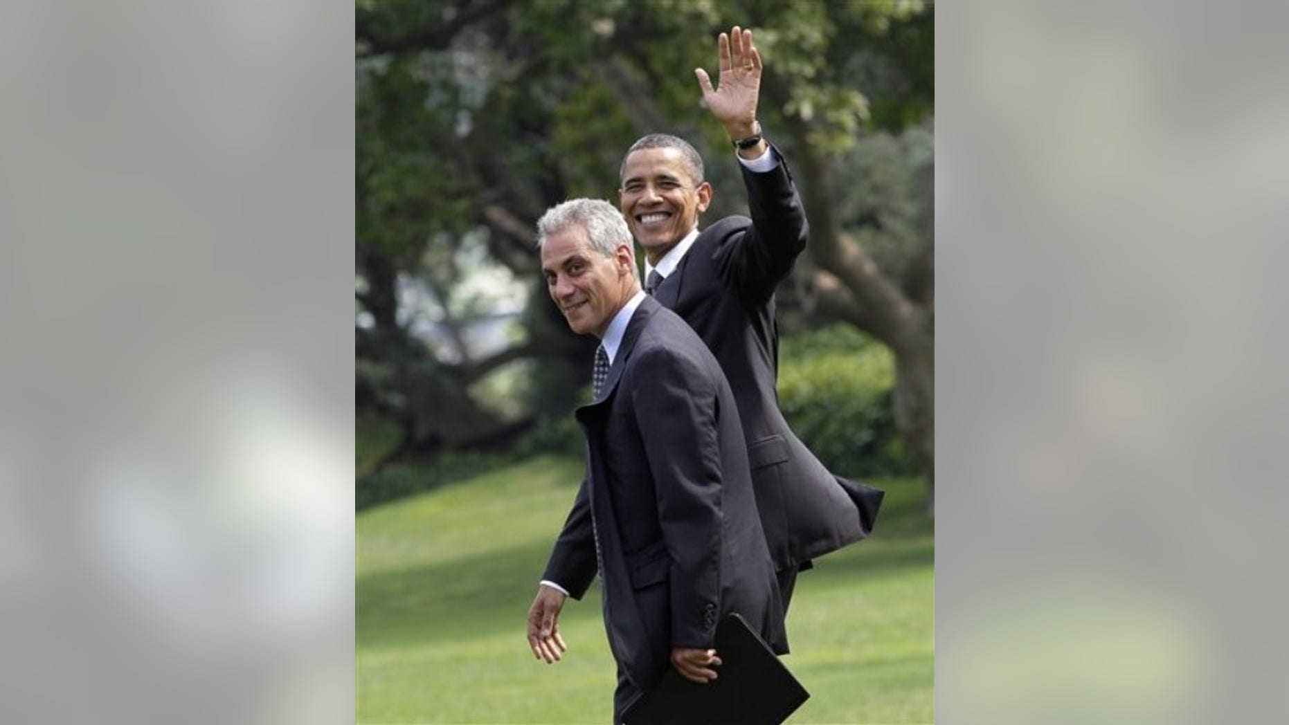 Emanuel and Obama (AP photo)