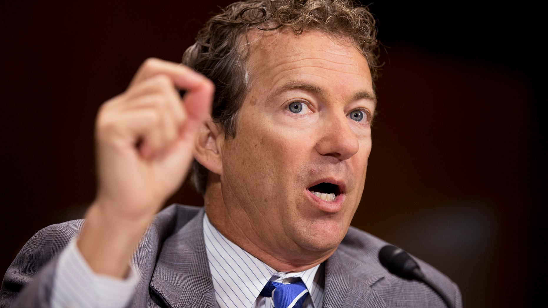 Sept. 18, 2013: Sen. Rand Paul, R-Ky., testifies before a Senate Judiciary Committee hearing to examine reevaluating the effectiveness of Federal mandatory minimum sentences, on Capitol Hill in Washington.