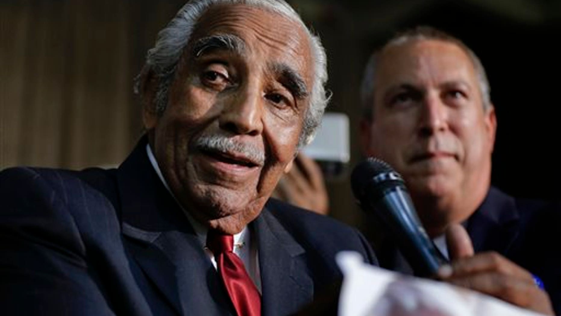 Rep. Charles Rangel, D-N.Y. at primary election night on Tuesday, June 24, 2014, in New York.