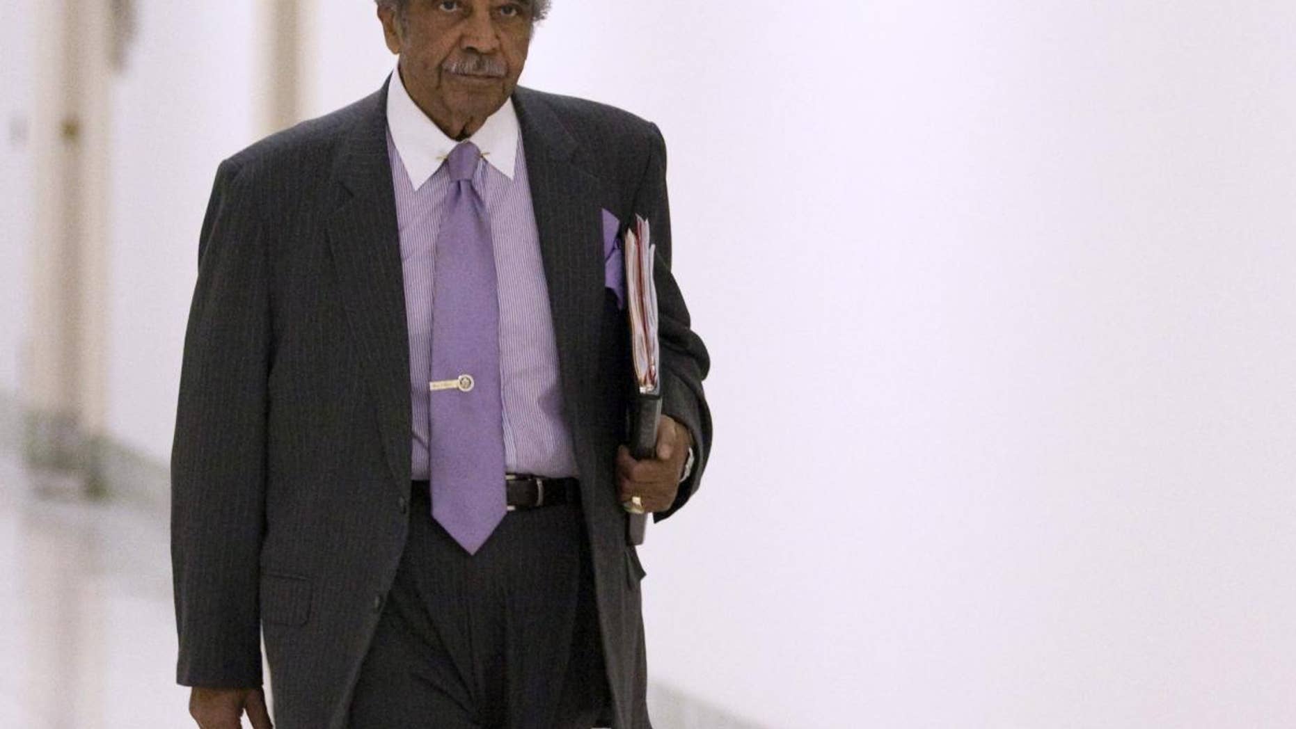 Rep. Charles Rangel, D- N.Y.,walks to his office on Capitol Hill office in Washington, Tuesday, Nov. 30, 2010. (AP Photo/Evan Vucci)