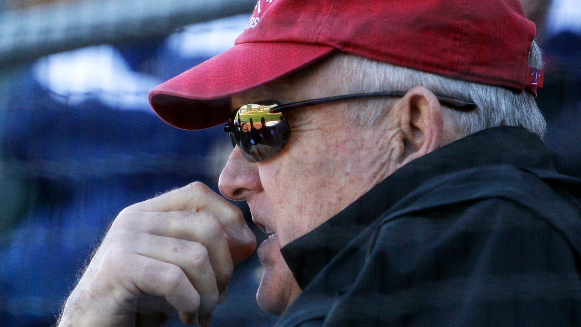 Feb. 28: Texas Rangers president and owner Nolan Ryan watches during the sixth inning of a spring training baseball game against the Kansas City Royals. Ryan will take on the business side of managing the team after managing partner and CEO Chuck Greenberg stepped down.