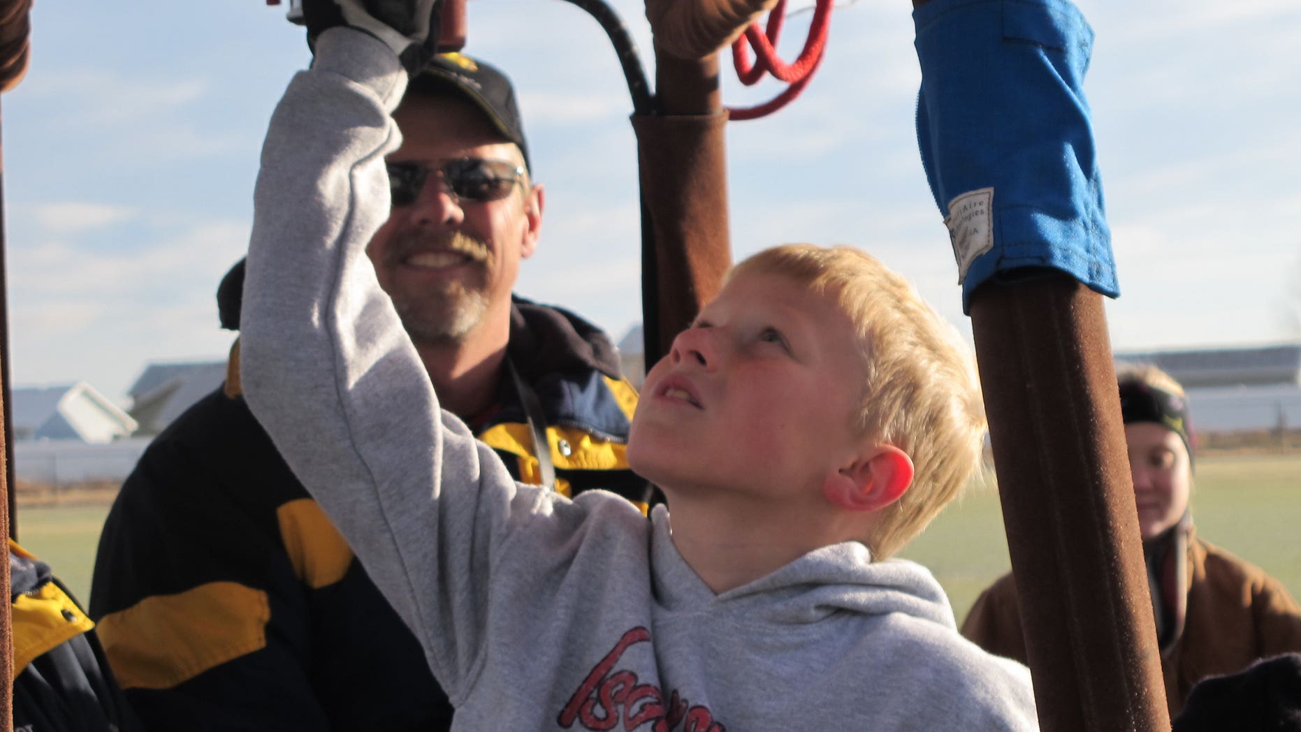 Nine-year-old Bobby Bradley is preparing for his first solo flight aboard an ultra-light balloon in June 2011.