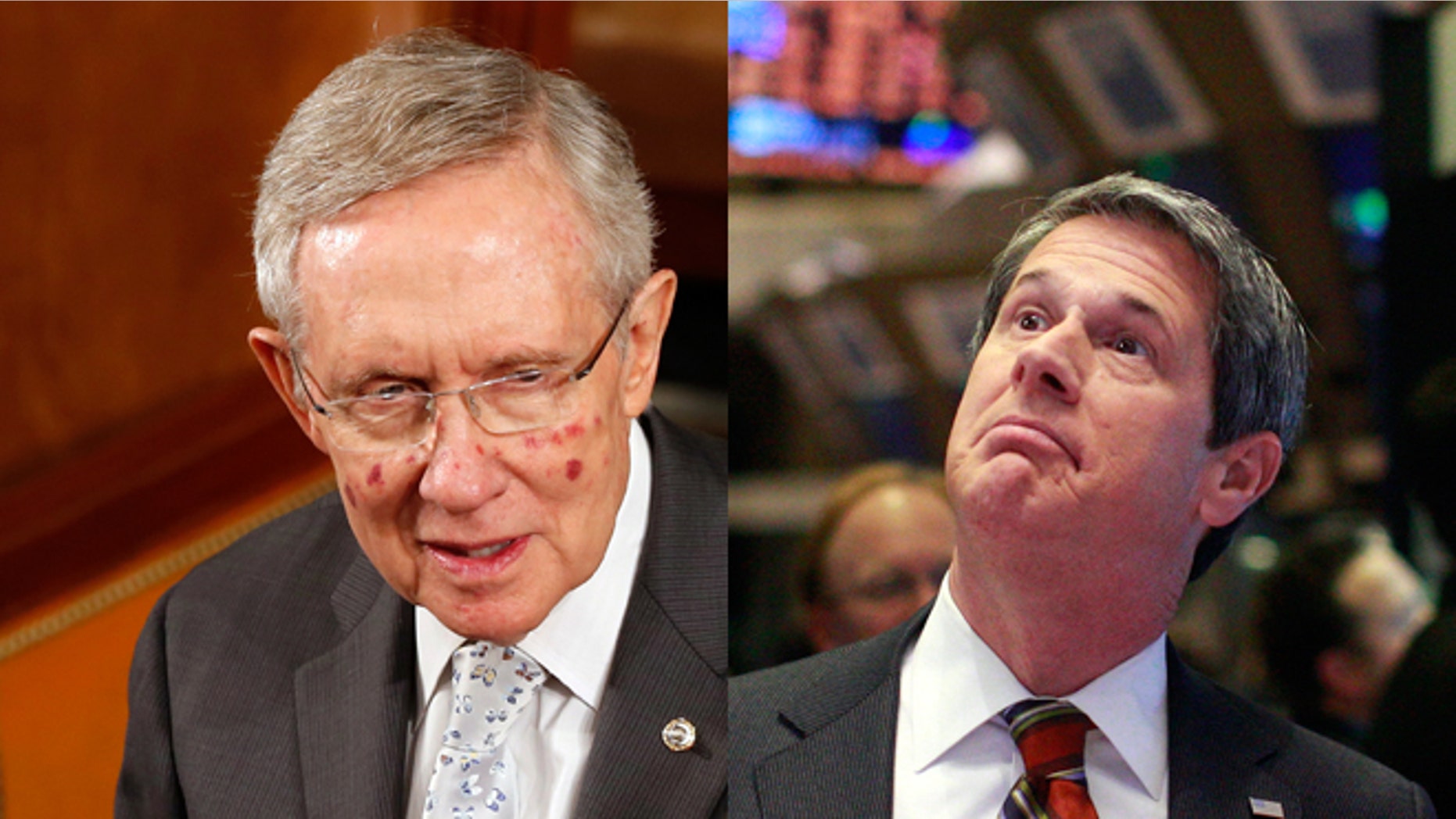 FILE: undated: Senate Majority Leader Harry Reid, D-Nevada, and Sen. David Vitter, R-La.