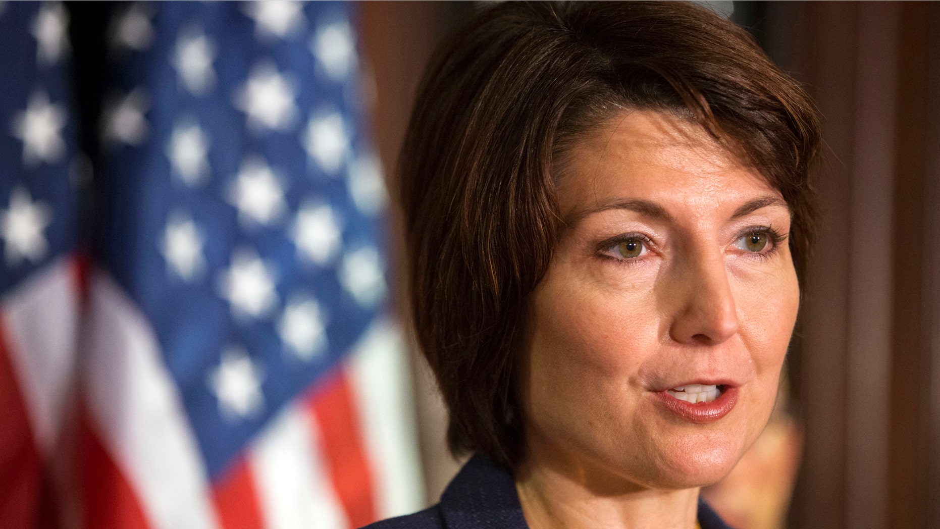 FILE - In this April 16, 2013 file photo, Rep. Cathy McMorris Rodgers, R-Wash. speaks on Capitol Hill in Washington. McMorris Rodgers, the highest ranking GOP woman in Congress, will give the party's response to President Barack Obama's State of the Union address on Tuesday. (AP Photo/Jacquelyn Martin, File)