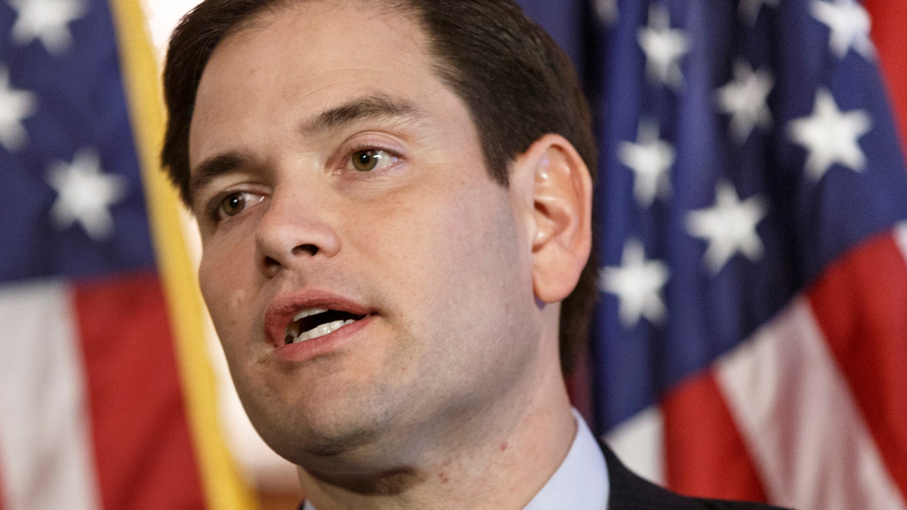 FILE - In this Jan. 8, 2014 file photo, Sen. Marco Rubio, R-Fla., speaks on Capitol Hill in Washington. Amid a renewed Republican focus on poverty, Rubio is calling on Congress to overhaul the countrys higher education system, proposing a series of changes that he says will make college more affordable and bridge a skills gap in the American economy. (AP Photo/J. Scott Applewhite, File)