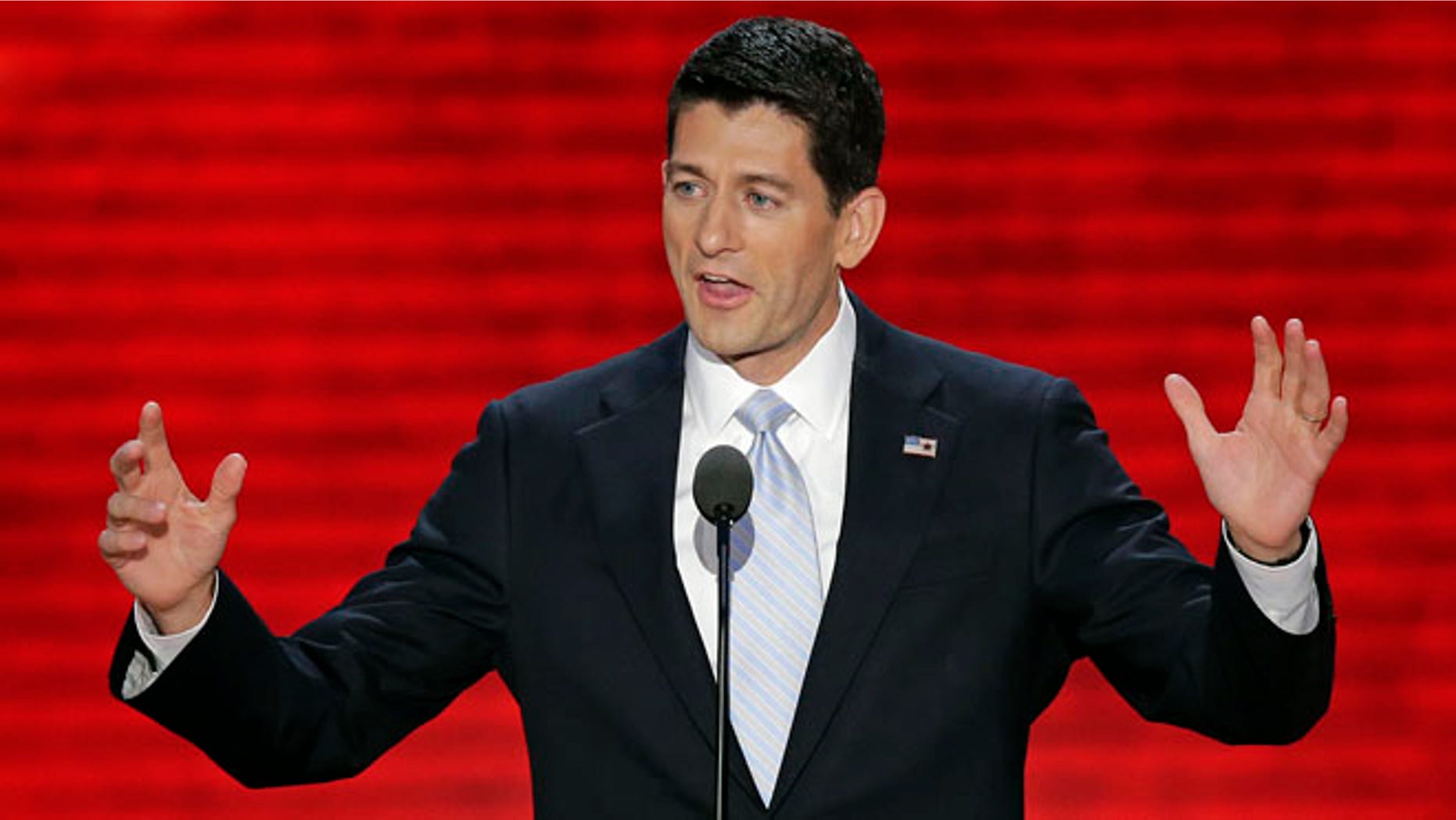 FILE: Aug. 29, 2012: Republican vice presidential nominee Rep. Paul Ryan addresses the Republican National Convention in Tampa, Fla.