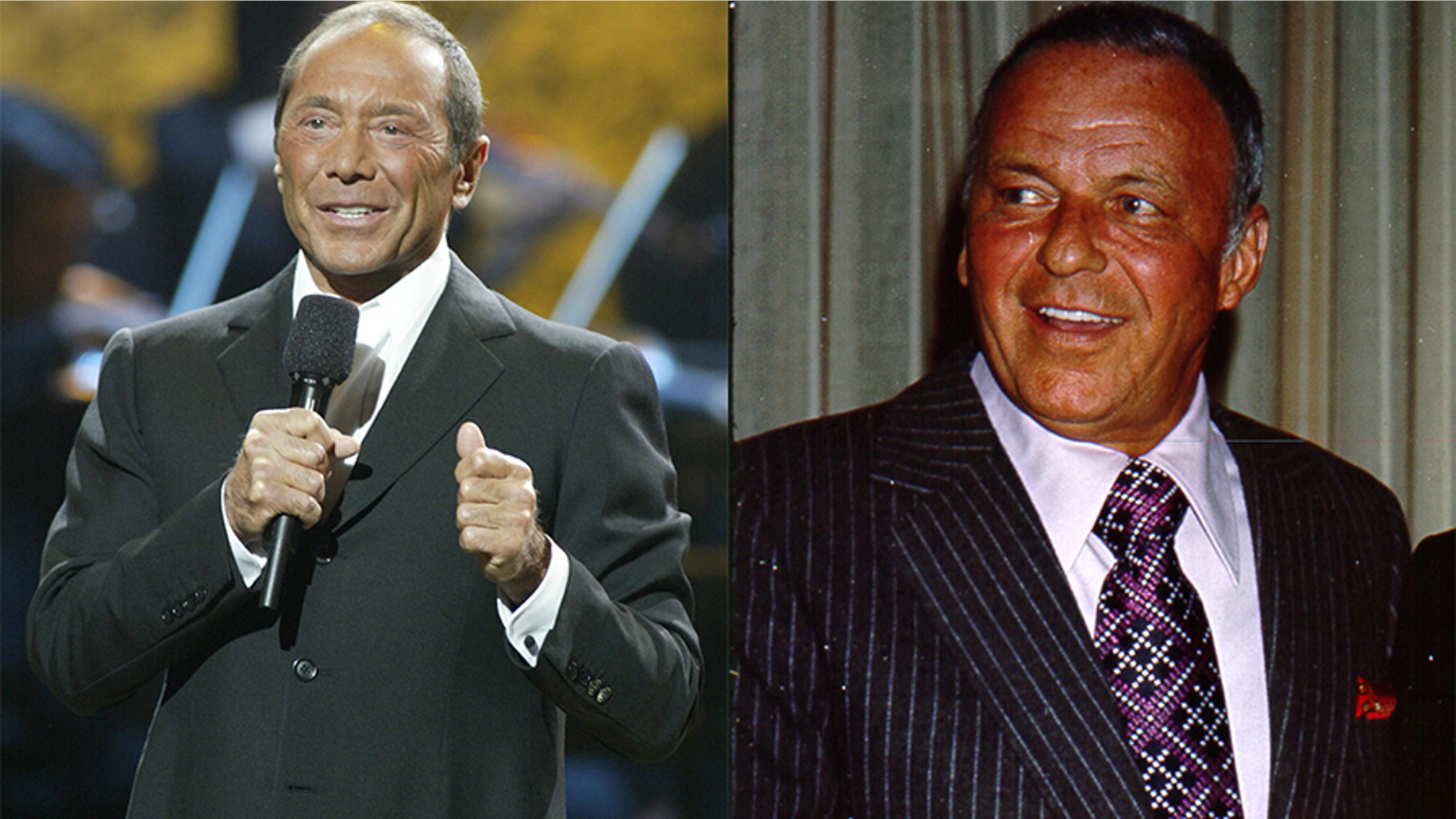Paul Anka (left) wrote the hit song "My Way" for his friend Frank Sinatra