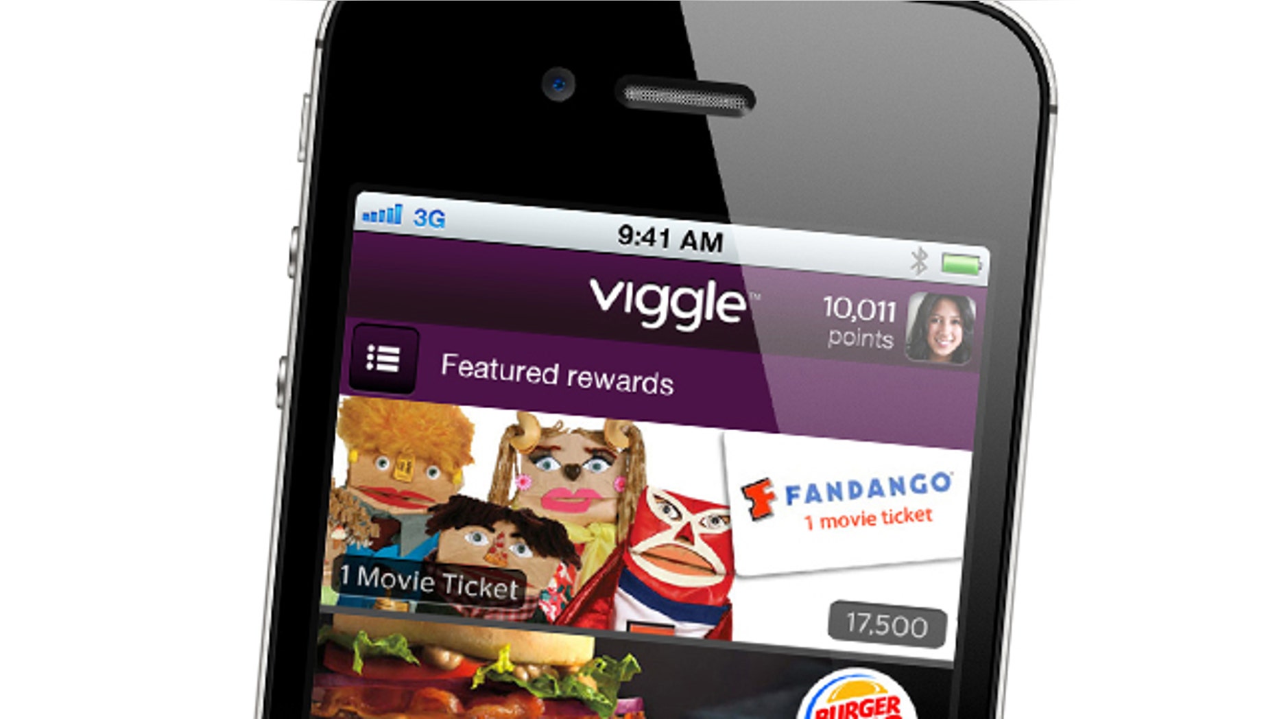 When you tap the screen, Viggle's software for iPhones and iPads listens to what's on, recognizes what you're watching and gives you credit at roughly two points per minute. It even works for shows you've saved on a digital video recorder. Rack up 7,500 points, and you'll be rewarded with a $5 gift card from retailers such as Burger King, Starbucks, Apple's iTunes, Best Buy and CVS, which you can redeem directly from your device.