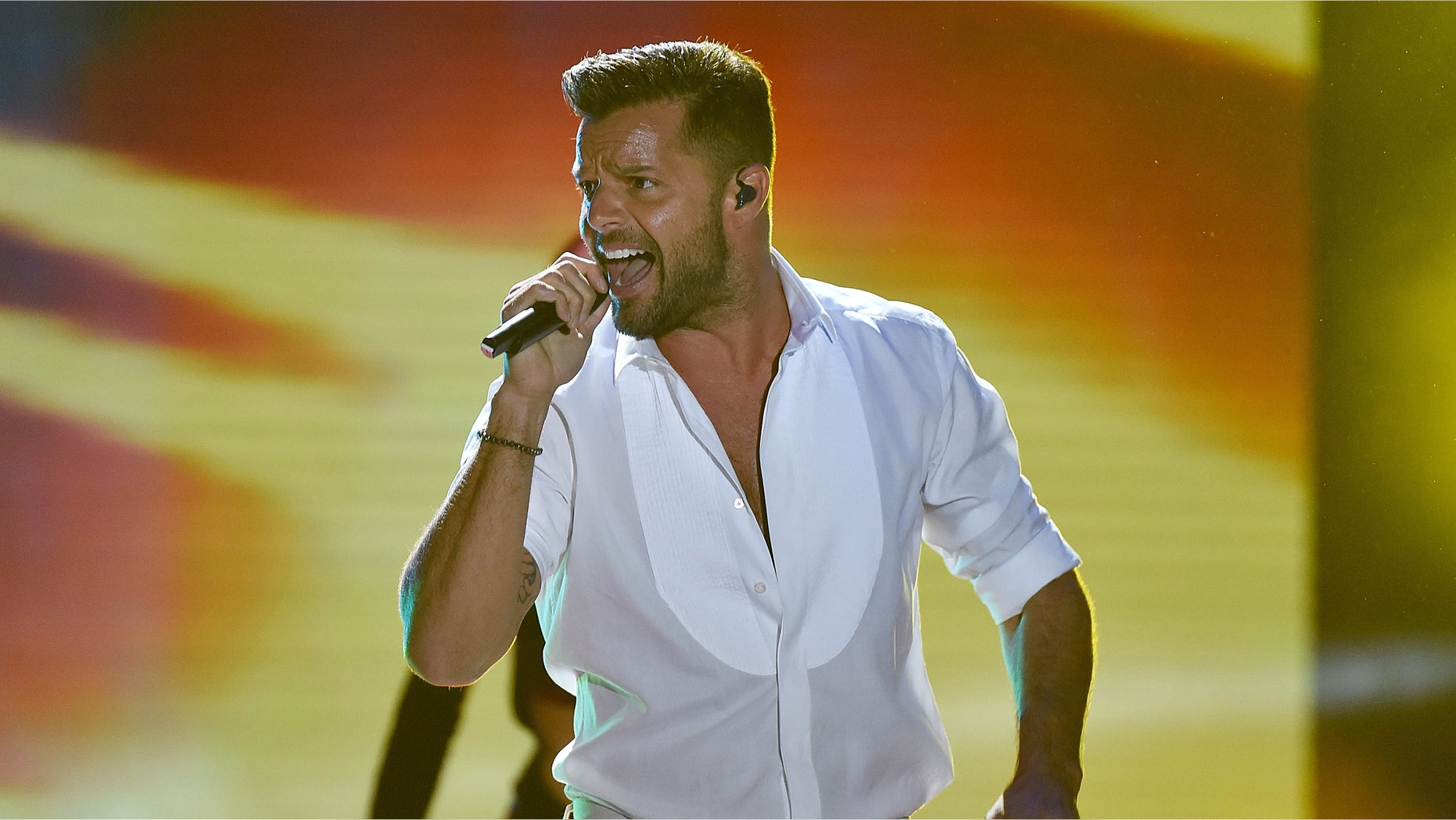 MONTE-CARLO, MONACO - MAY 27: Ricky Martin performs during the ceremony of the World Music Awards 2014 at Sporting Monte-Carlo on May 27, 2014 in Monte-Carlo, Monaco. (Photo by Pascal Le Segretain/Getty Images)