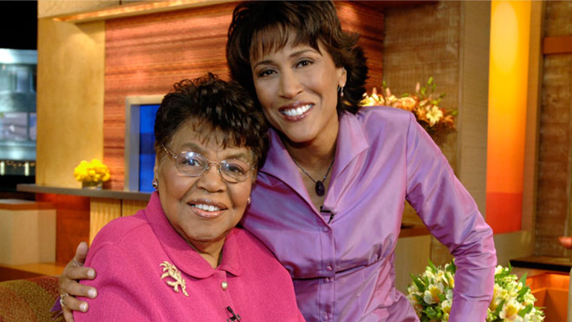 This 2006 photo released by ABC shows "Good Morning America" co-host Robin Roberts, right, with her mother, the late Lucimarian Roberts on the set in New York.