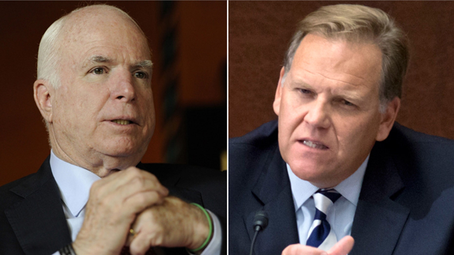 Arizona Sen. John McCain and Michigan Rep. Mike Rogers, Republicans.