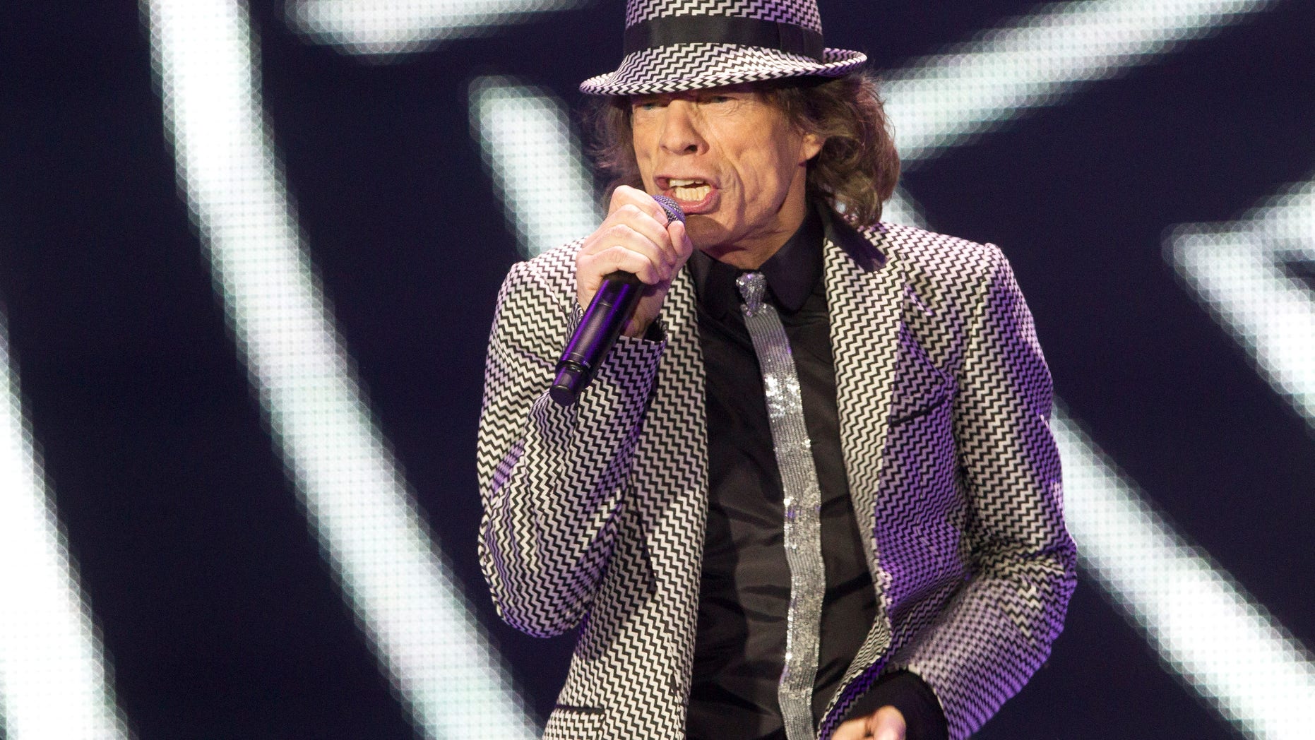 Nov. 25, 2012: Mick Jagger of The Rolling Stones performs at the O2 arena in east London. The band are playing four gigs to celebrate their 50th anniversary, including two shows at Londons O2 and two more in New York.