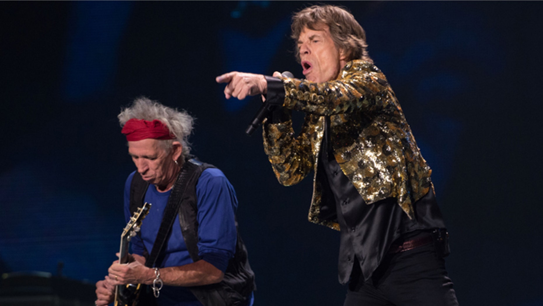 May 11: Keith Richards and Mick Jagger of the Rolling Stones performs in concert at the MGM Grand Garden Arena.