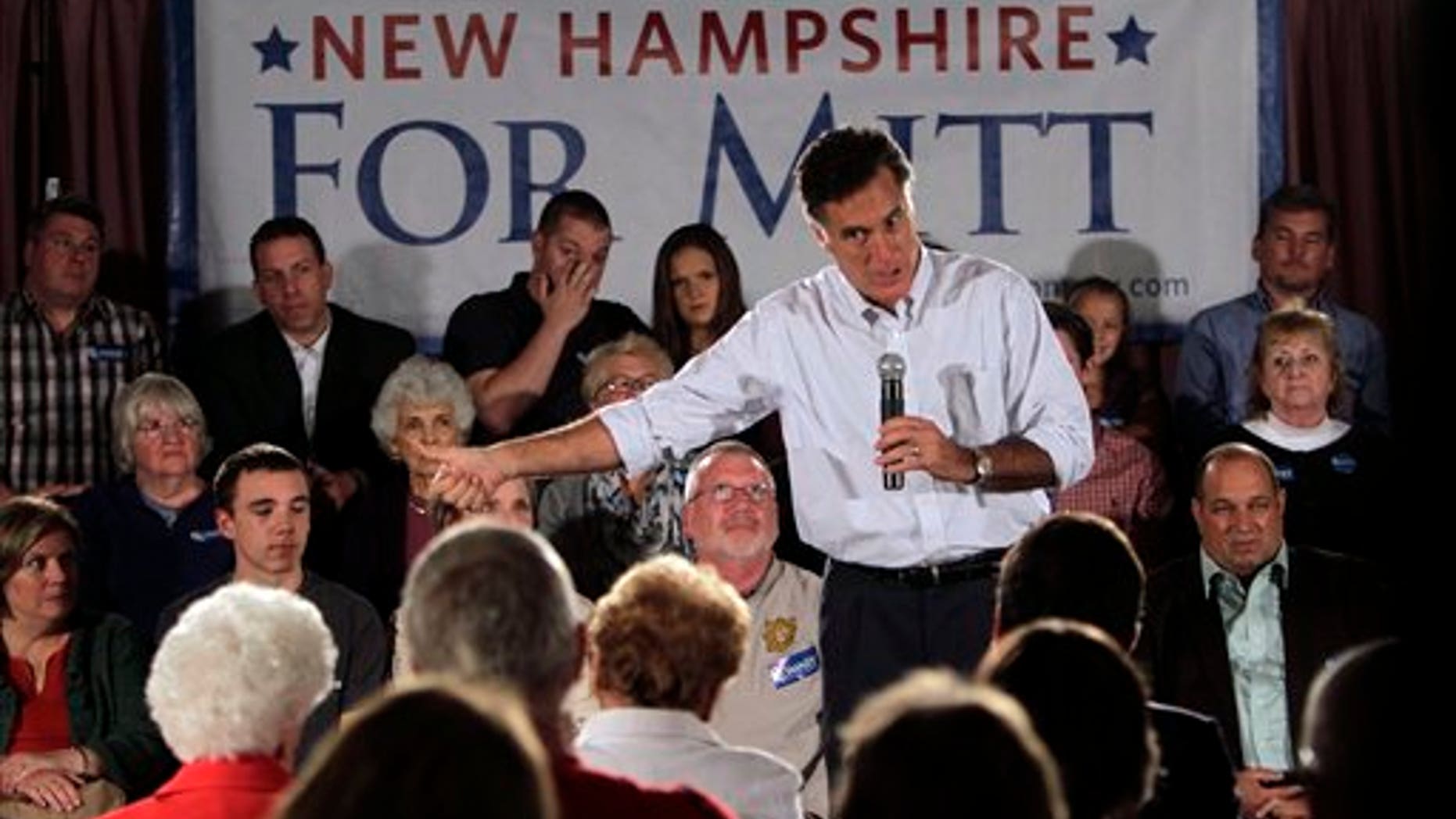 Oct. 3: Former Massachusetts Gov. Mitt Romney speaks during a campaign stop at the Derry-Salem Elks Lodge 2226 in Salem, N.H.