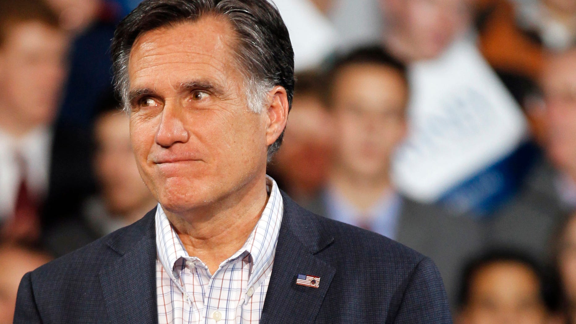 Republican presidential candidate, former Massachusetts Gov. Mitt Romney speaks during a 2012 election night rally in Denver.