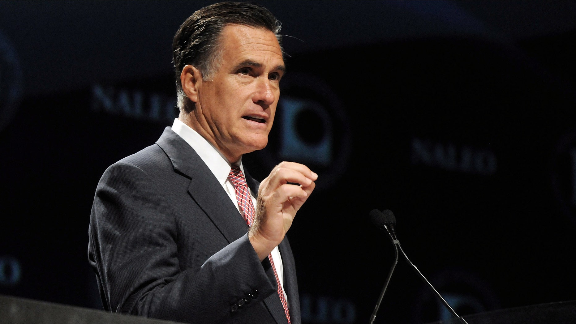 Republican Presidential candidate, former Massachusetts Governor Mitt Romney speaks at the National Association of Latino Elected and Appointed Officials (NALEO) 29th Annual Conference on June 21, 2012 in Lake Buena Vista, Florida. (Photo by Gerardo Mora/Getty Images)