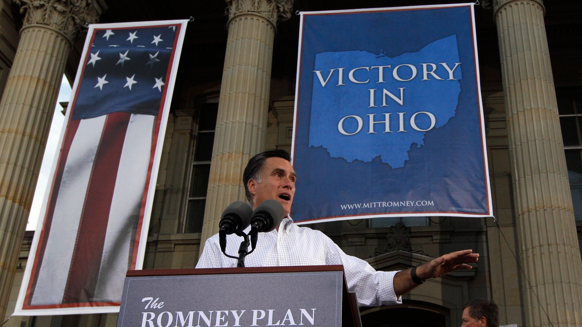 Aug. 14, 2012: Former Massachusetts Gov. Mitt Romney speaks during a campaign event at the Ross County Court House.