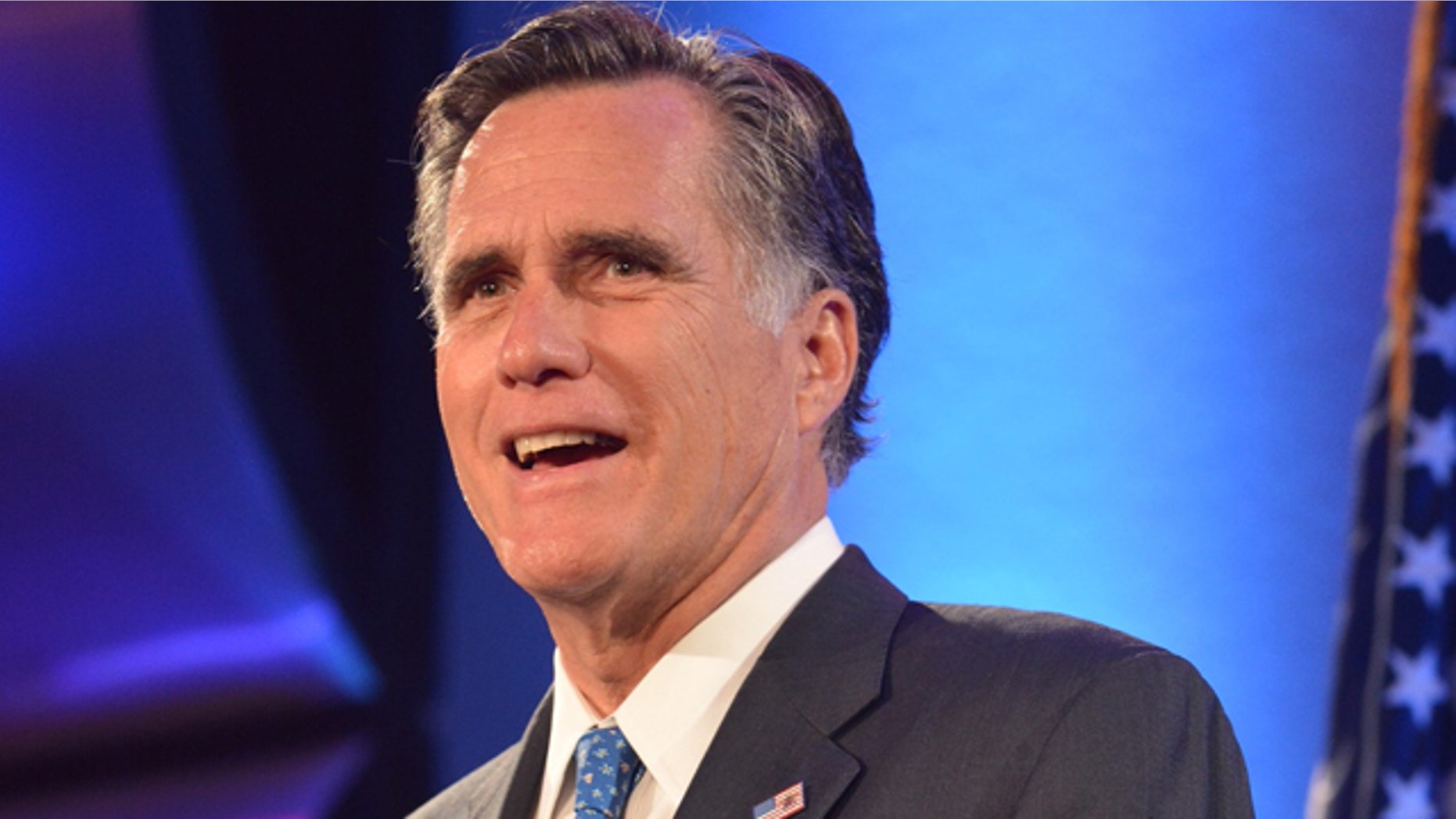 Jan. 19, 2015: Former Massachusetts governor at 2012 GOP presidential nominee Mitt Romney delivers as speech in Indian Wells, Calif. (Photo courtesy Mark Cieslikowski)