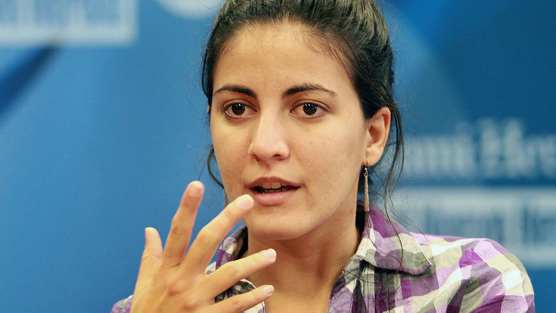 Rosa Maria Paya answers questions about her father at a meeting with the Miami Herald Editorial Board, April 15, 2013, in Miami, Florida. (C.M. Guerrero/Miami Herald/MCT)