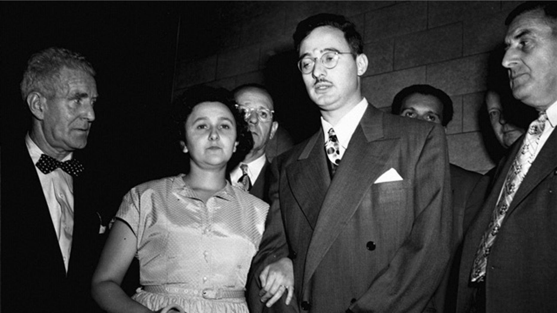 In this 1951 file photo, Ethel and Julius Rosenberg are shown during their trial for espionage in New York. (AP/File)