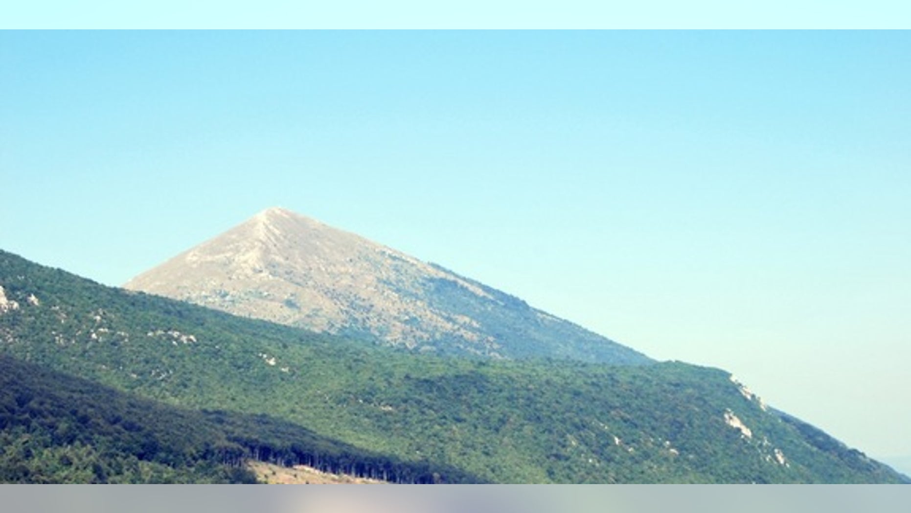 The pyramidal peak of Mount Rtanj in Serbia.