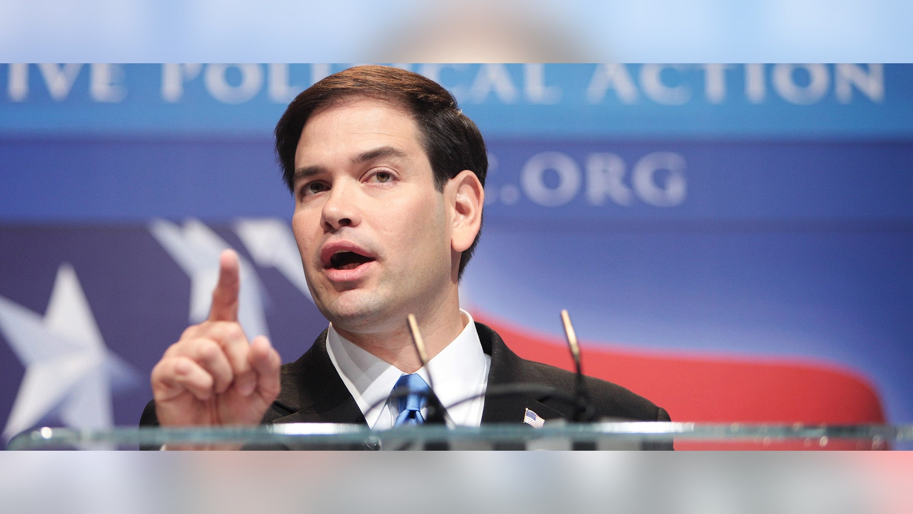 Marco Rubio speaks to attendees at the annual Conservative Political Action Conference on February 18, 2010 in Washington, DC. (Photo by Robert Giroux/Getty Images)