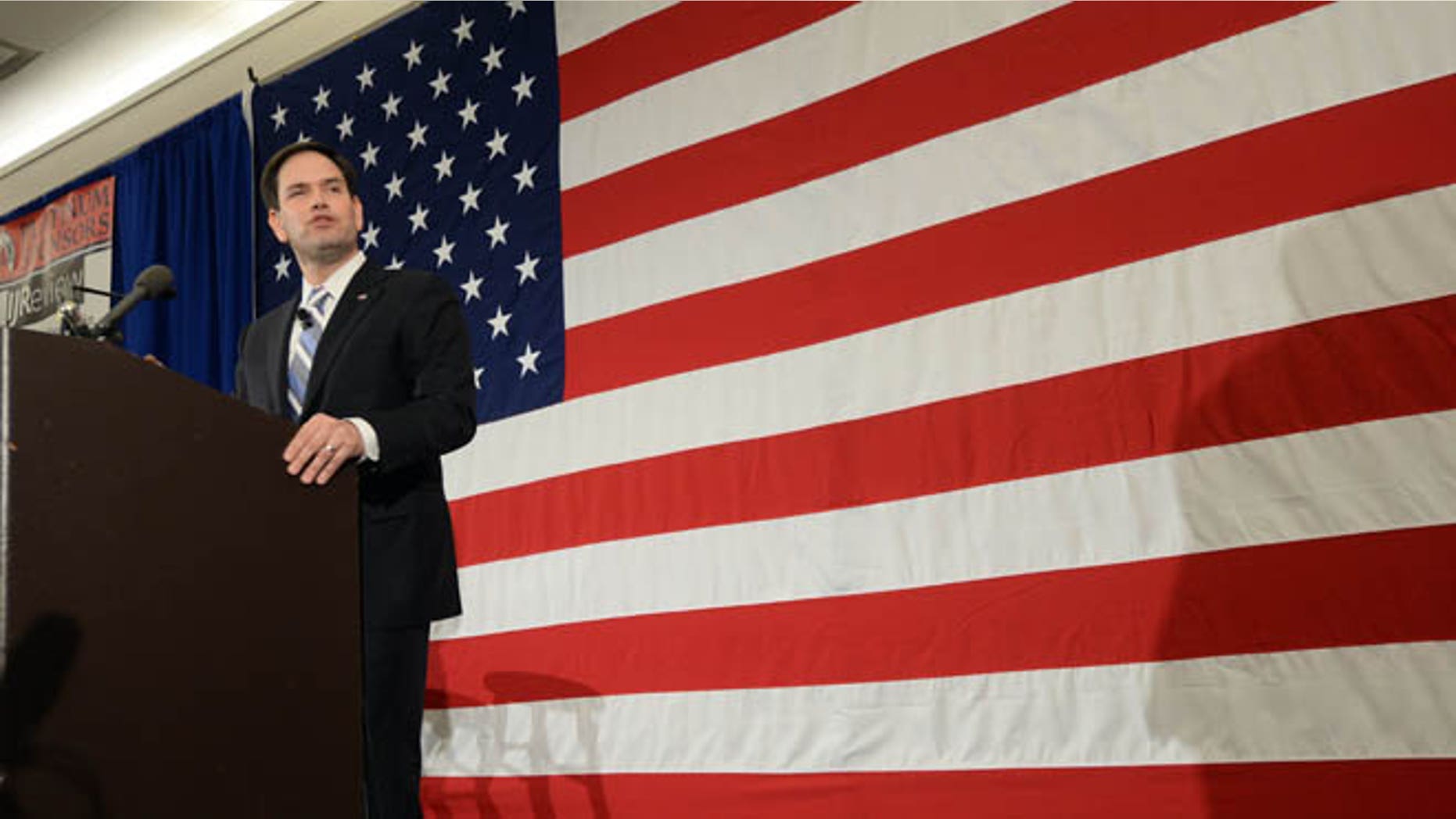 Sen. Marco Rubio at the First in the Nation Summit April 17, 2015 in Nashua, New Hampshire.