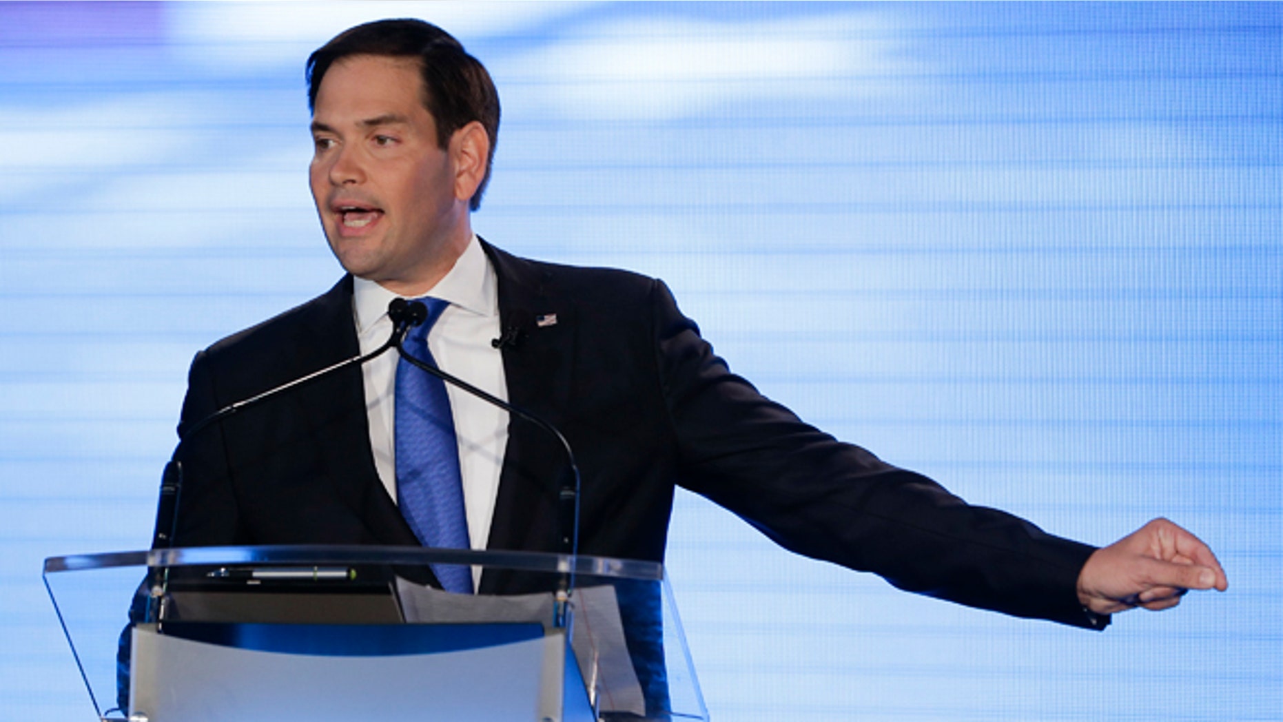 Sen. Marco Rubio at the University of Central Florida, Monday, Oct. 17, 2016, in Orlando, Fla.