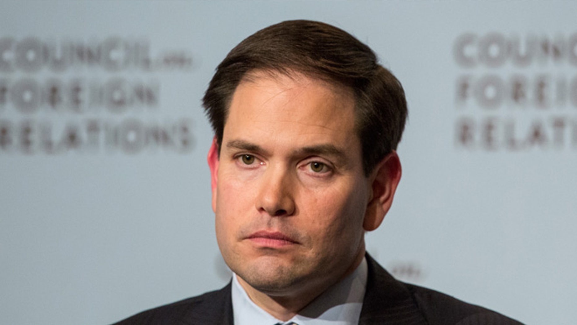Republican presidential hopeful and U.S. Senator Marco Rubio (R-FL) answers questions from the audience at the Council on Foreign Relations on May 13, 2015 in New York City. (Photo by Andrew Burton/Getty Images)