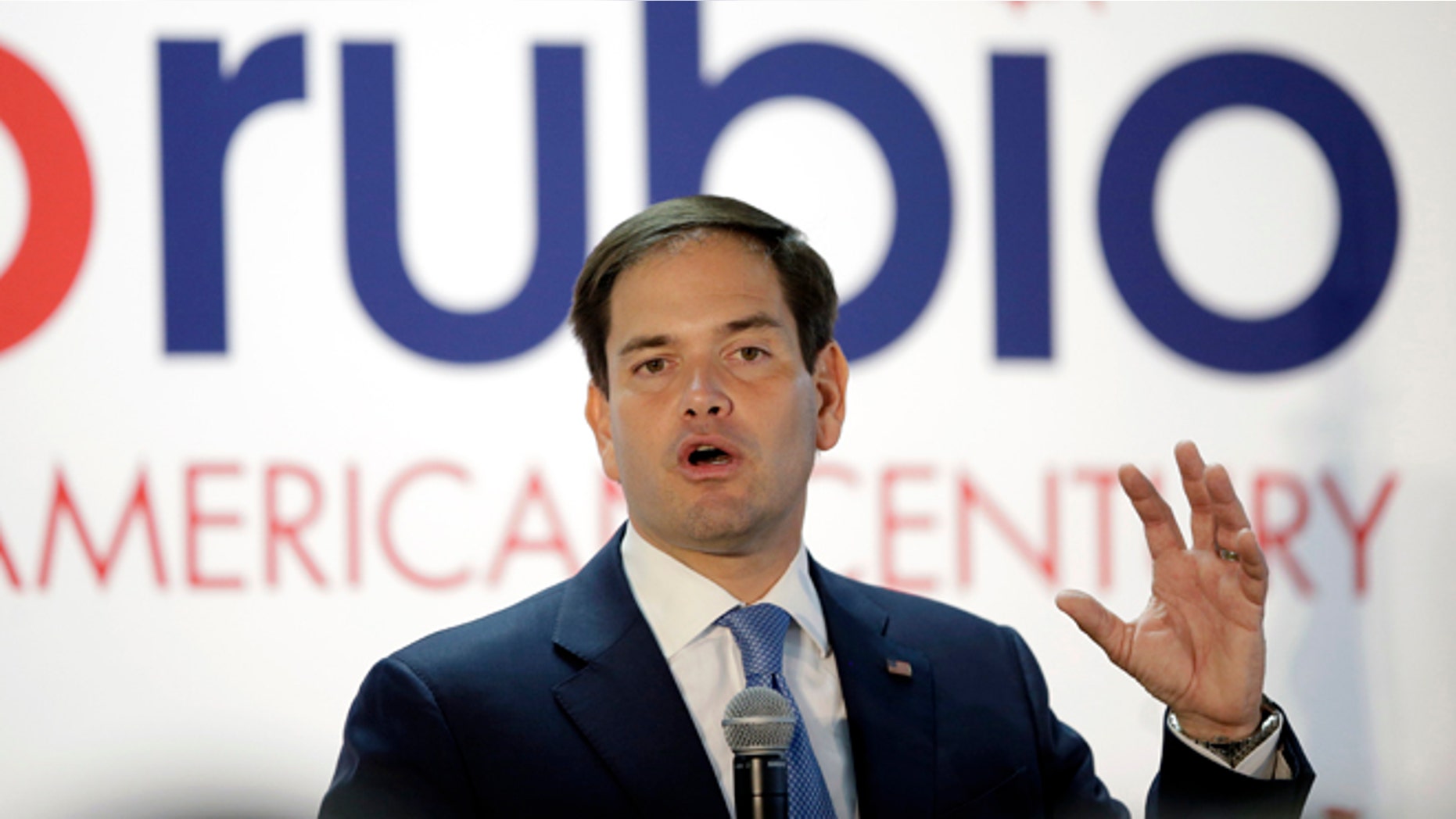 FILE - In this Oct. 19, 2015 file photo, Republican presidential candidate Marco Rubio speaks in Boulder, Colo. Rubios lean presidential campaign is putting on weight. By every measure, the Florida senators bid for the Republican nomination has grown more robust in October, boosted again by a strong showing in Wednesday nights debate. In preference polls and places where people can wager on who they think will win, hes ticking upward. (AP Photo/Rick Bowmer, File)