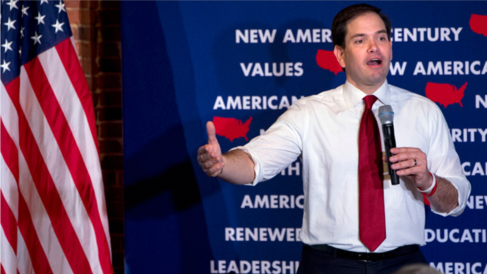 Republican presidential candidate, Sen. Marco Rubio, R-Fla. speaks during a town hall meeting in Laconia, N.H., Wednesday Feb. 3, 2016. (AP Photo/Jacquelyn Martin)